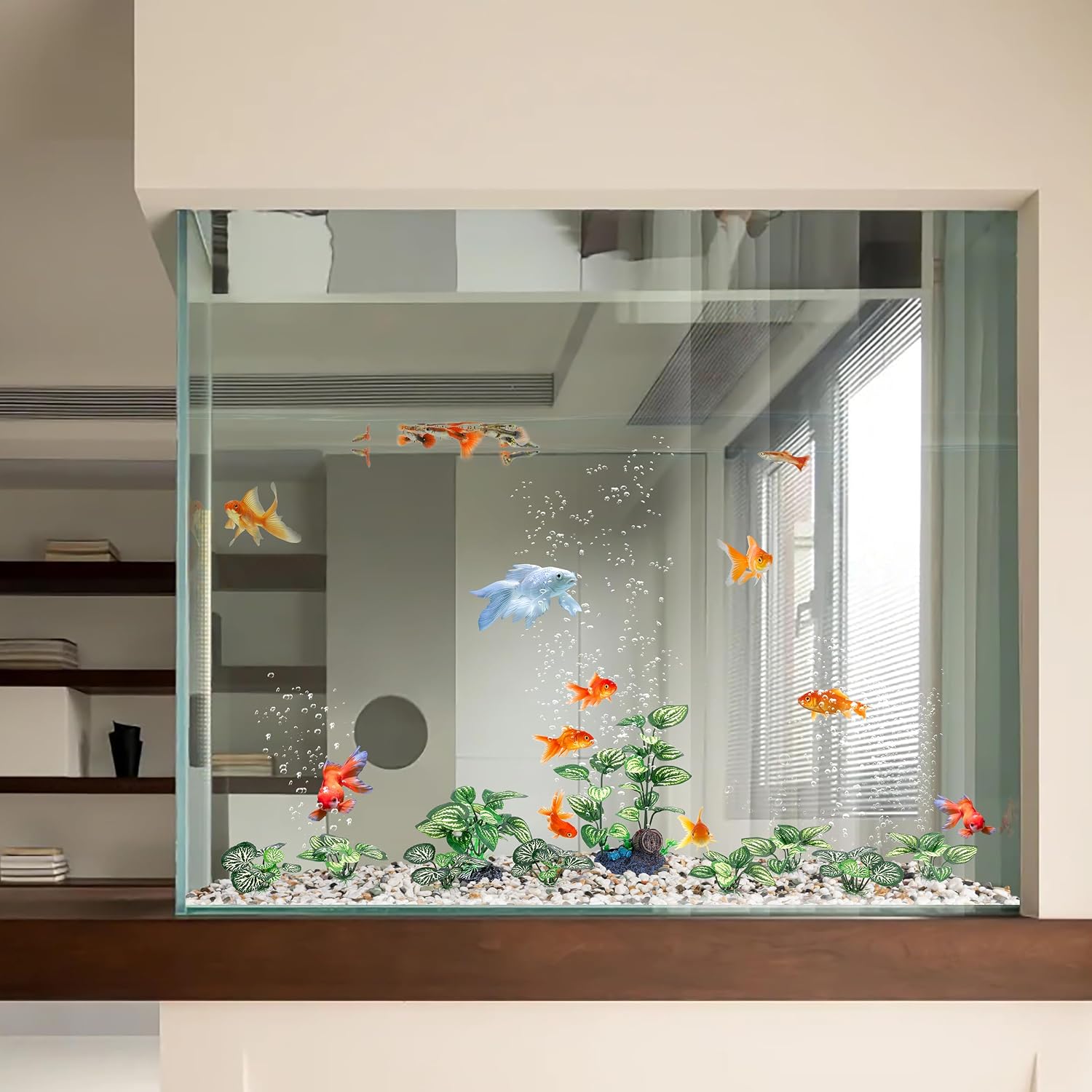 MyLifeUNIT Silk Aquarium Plants, 10 Pack Betta Fish Tank Decor for Aquarium Decoration and Fish Tank Decorations - Image 5