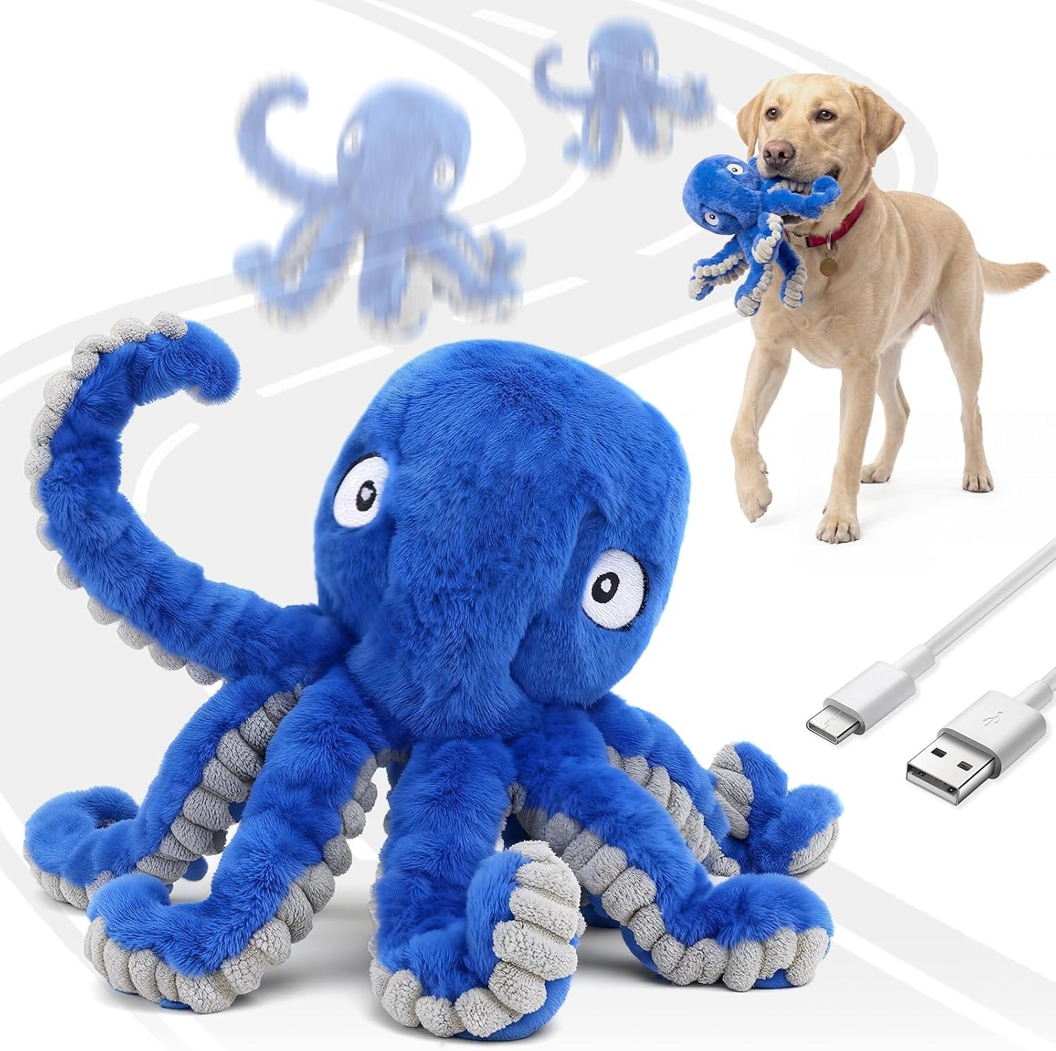 Interactive Dog Octopus Toy, Upgrad...