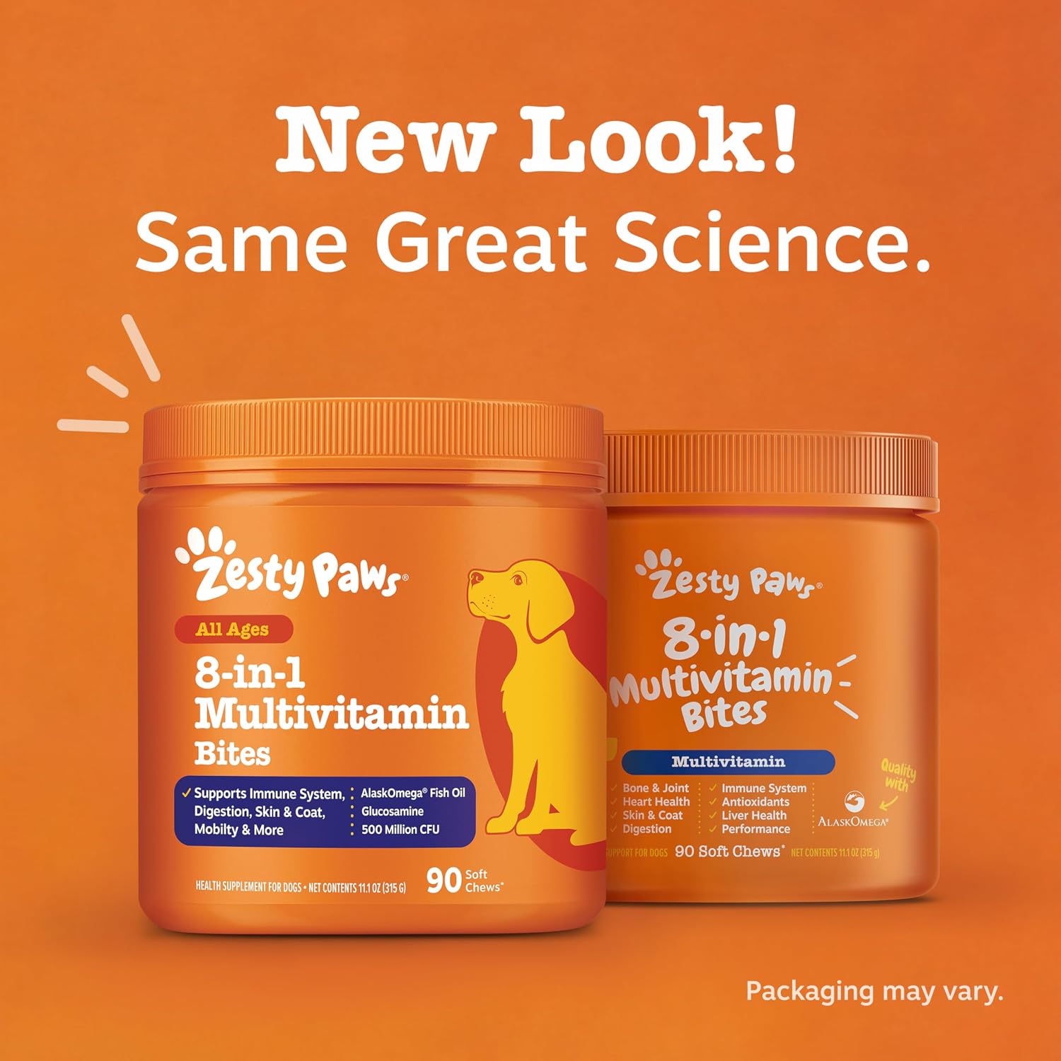 Zesty Paws Dog Multivitamin, Chewable Dog Vitamins and Supplements for Hip & Joints, Skin & Coat, Omega 3 Fish Oil for Dogs- Senior & Puppy Multivitamin- Chicken- 90ct - Image 7