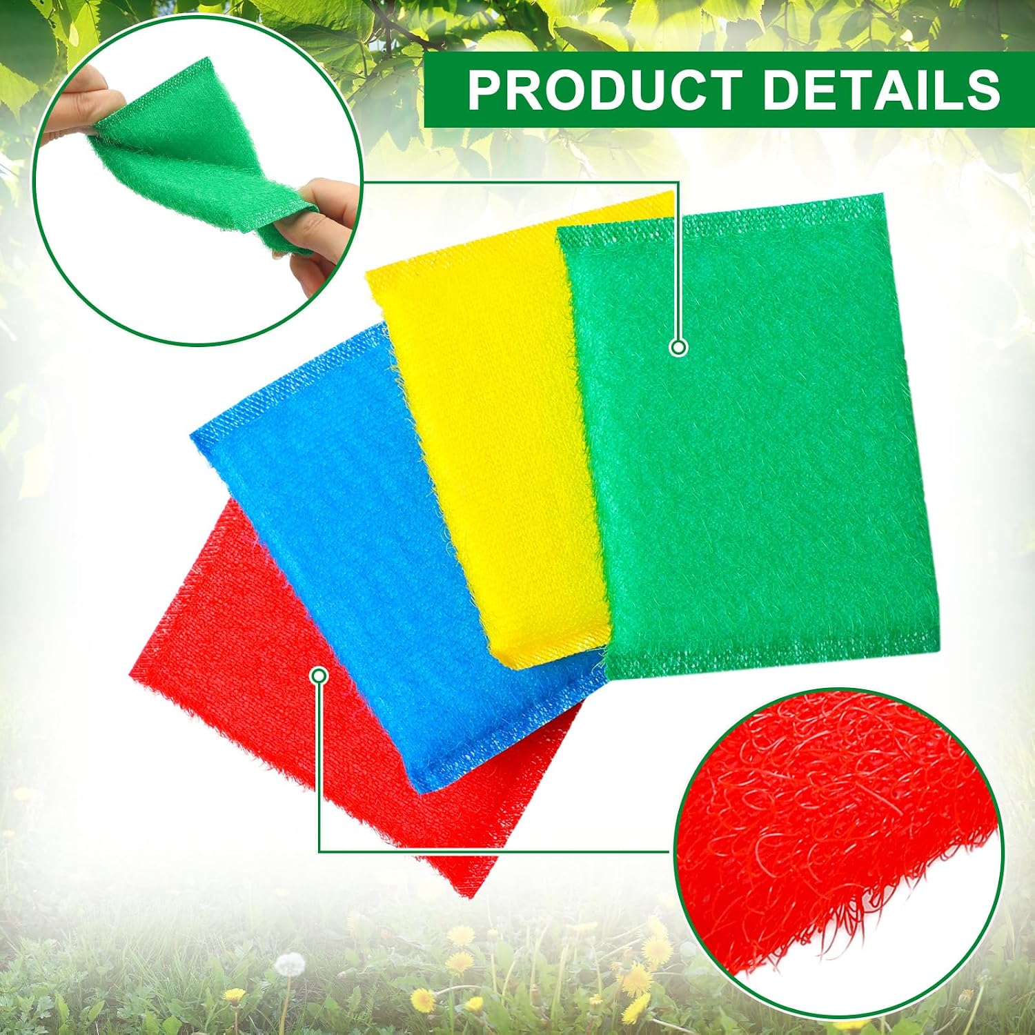 6 Pack Pet Cleaning Supplies Cage Saver Scrub Pad for Bird Rabbit Parakeet Guinea Pig Cleaning Cage Aquarium - Image 3