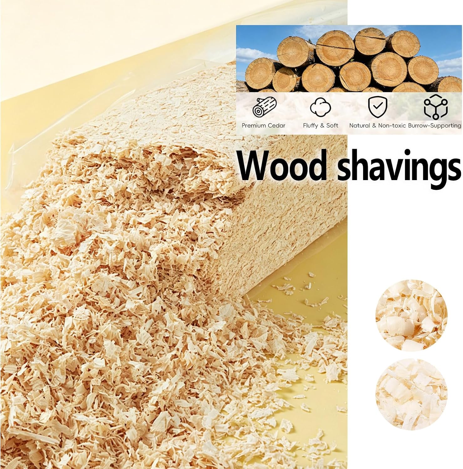 hamster wood shaving bedding,wood shavings for bird bedding,natural aspen shavings,low-dust nesting material,for cages,nest boxes,for parrots hedgehog reptile chinchilla small animal bedding & litter - Image 8