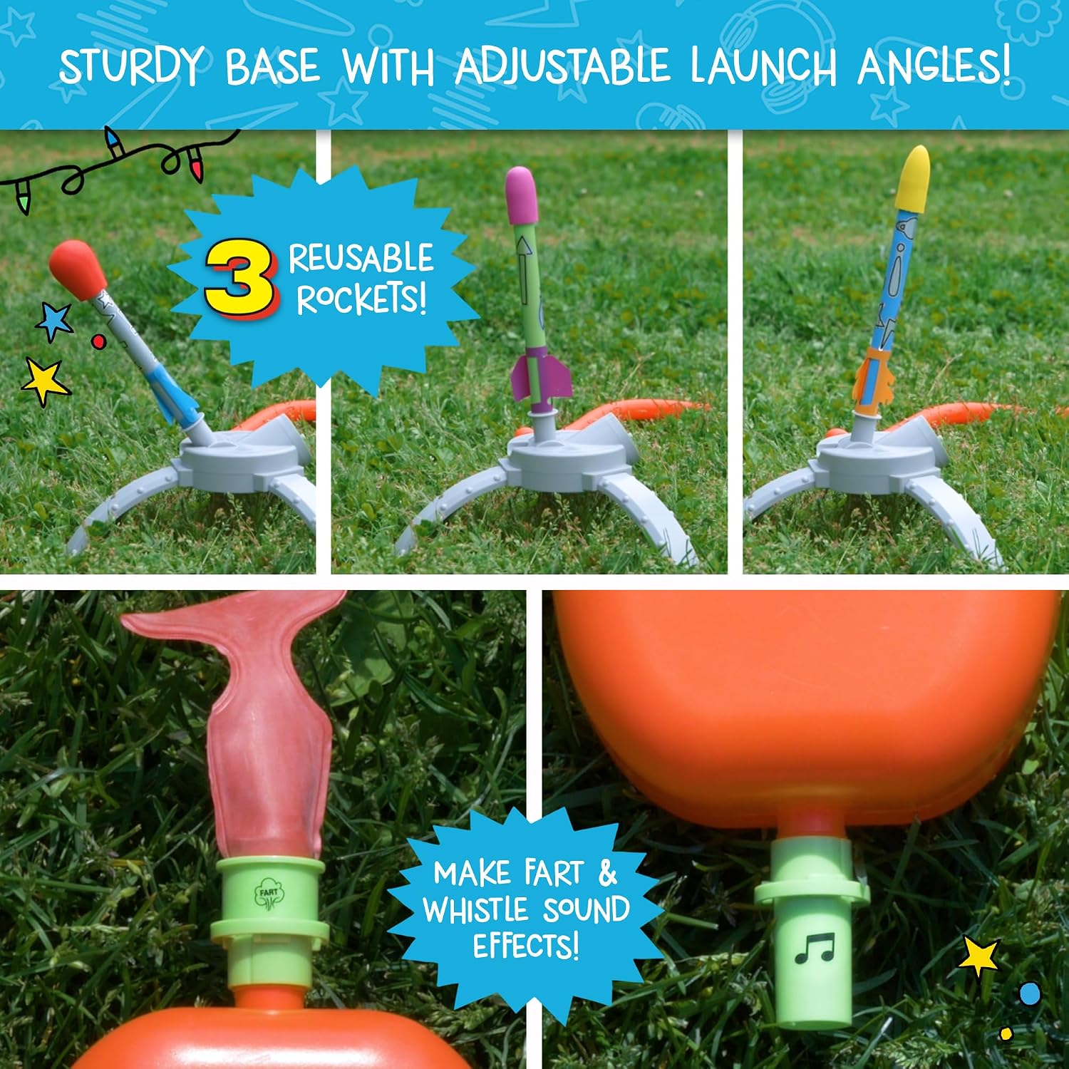 Wow in The World Ultimate HIGH-Flying AIR Rocket Launch Up to 100ft, Fun Sound Effects, Kids Outdoor Toy, Companion Audio Content, Bonus Reusable Science Tool, STEM Toy Kids 4 - Image 3
