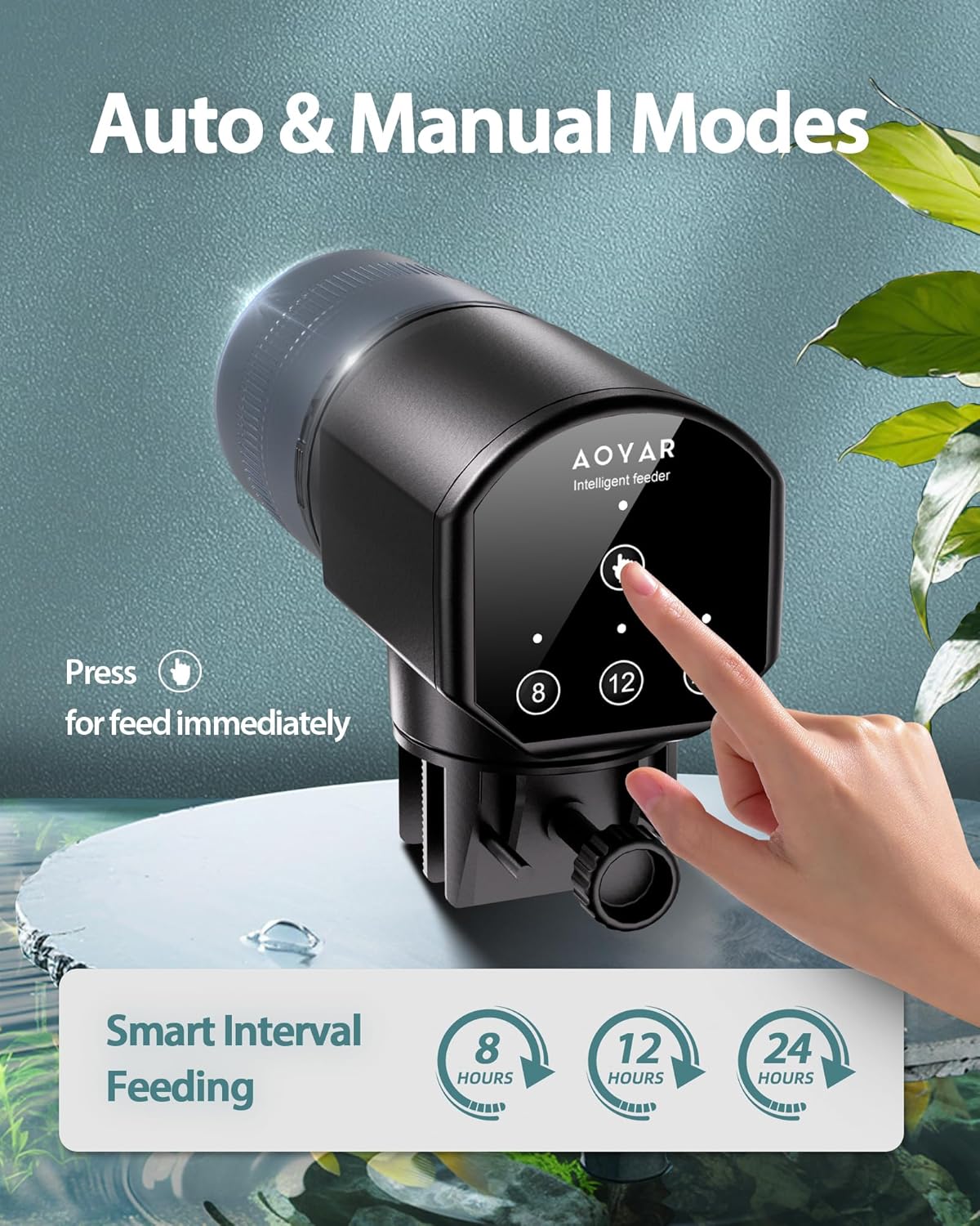 Automatic Fish Feeder Dispenser for Aquarium: 200ml Large Capacity Auto Feeders for Small Tank Turtle Betta Koi - Battery Food Feeding Timer for Flakes Pellet Vacation Weekend Day - Image 3