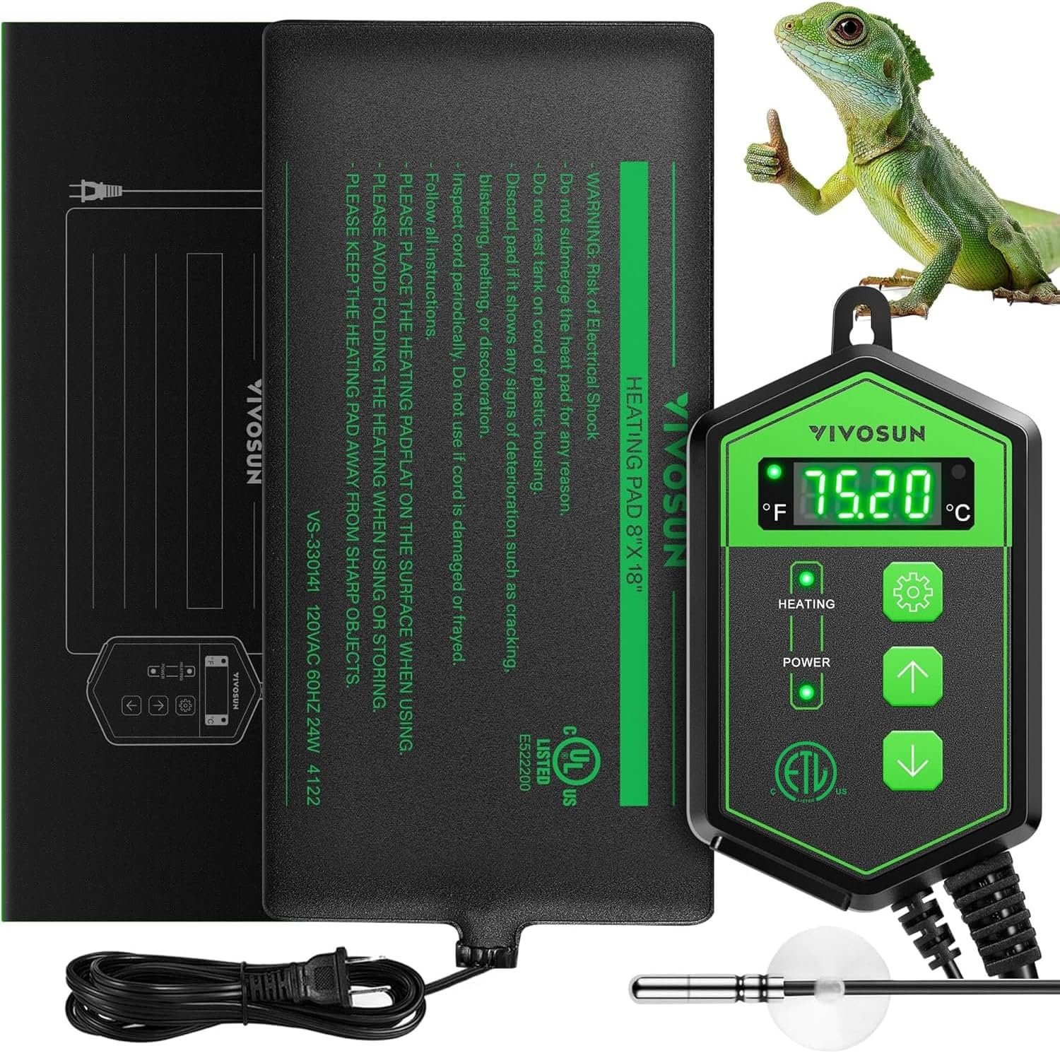 VIVOSUN Reptile Heating Pad 8×...