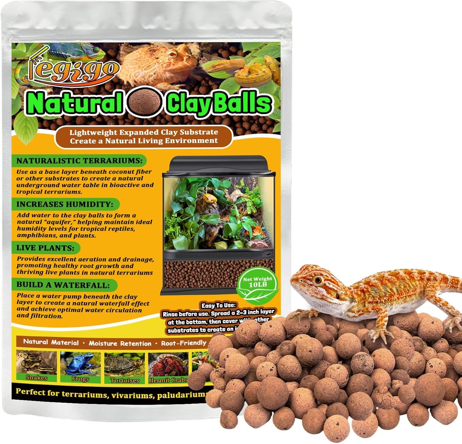 Legigo 10LBS Leca Balls Terrarium S...