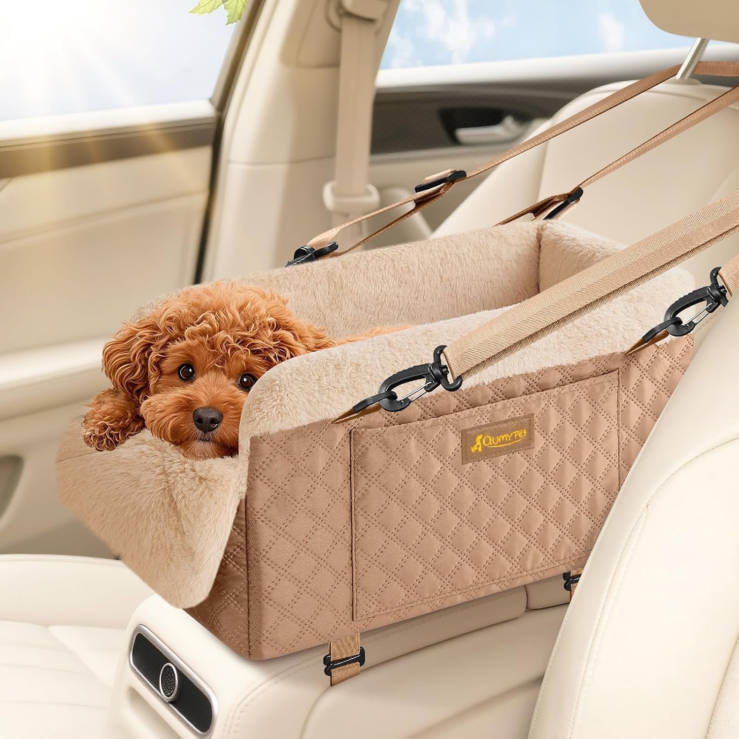 QUMY Middle Center Console Dog Car ...