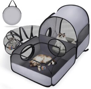 Portable Cat Playpen with Surround ...