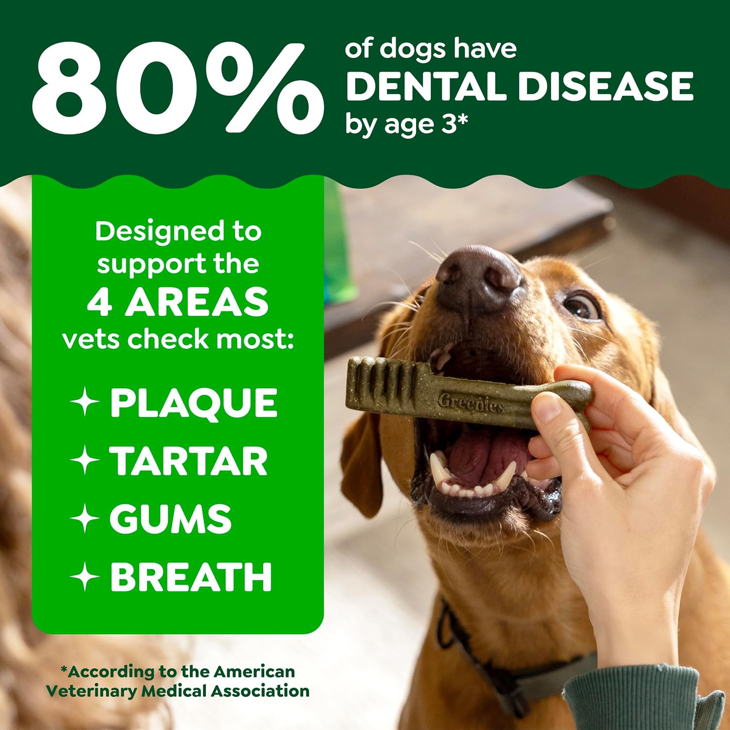 Greenies Teenie Original Natural Dental Dog Treats, Chicken, 43 Count | Clinically-proven, veterinarian-recommended, 47% less tartar & 40% less plaque in 28 days, for dogs 5-15 lbs, 12 oz. Pack - Image 4