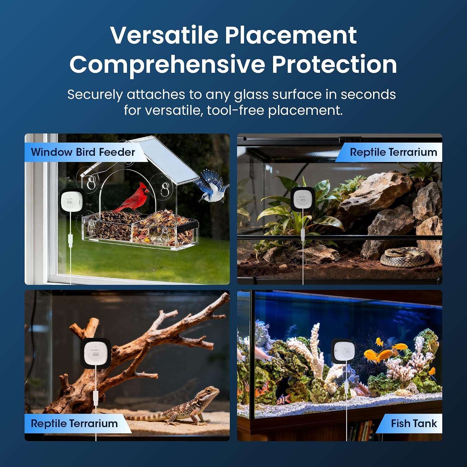 3MP 2K Aquarium & Terrarium Pet Camera.Install &Close-Focus Lens for Fish,Lizard, Reptile Pet and Window Bird Feeder,2.4GHz & 5GHz WiFi,Auto-Focus,24/7 Recording - Image 6