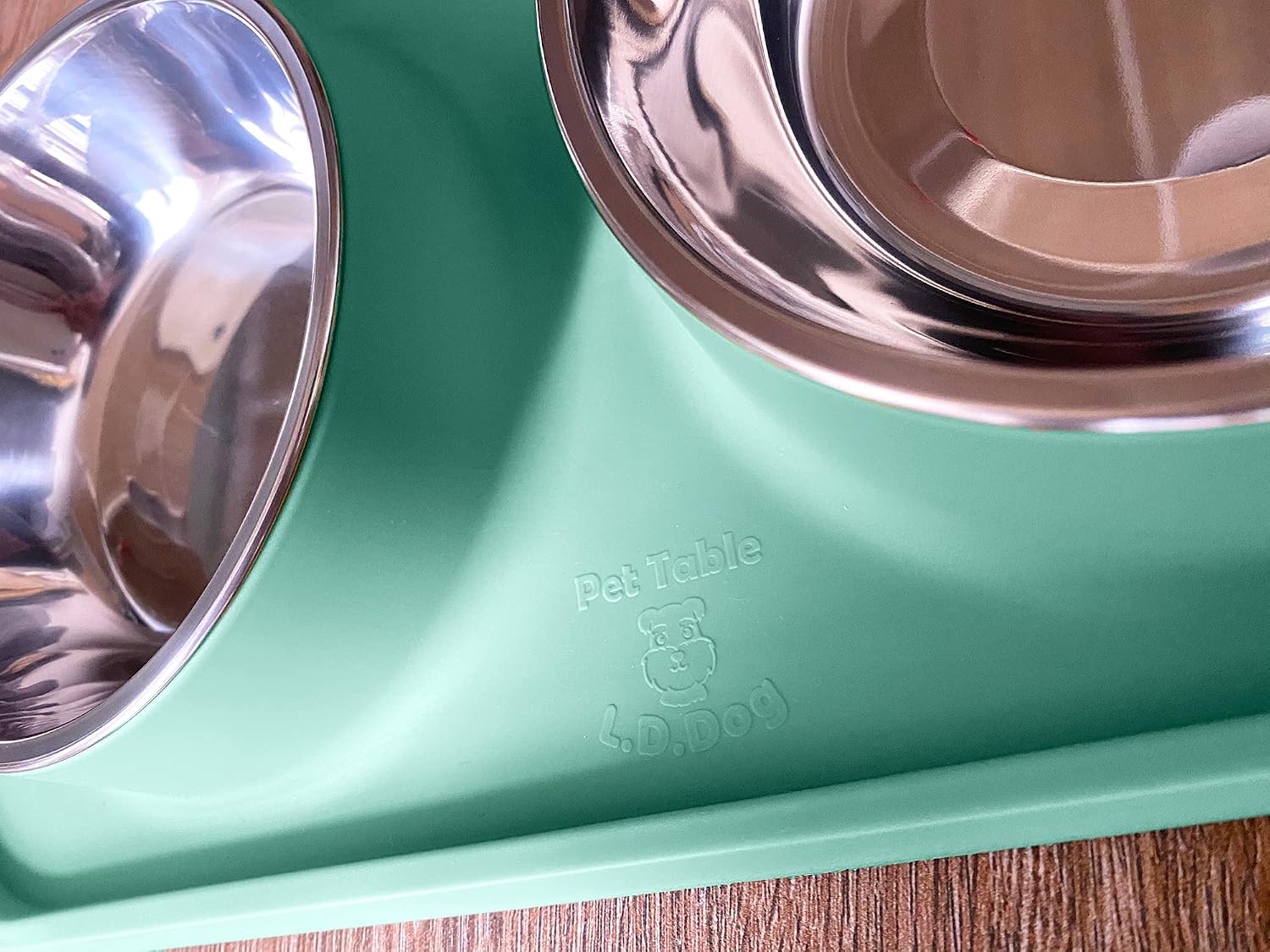 L.D.Dog Cat Food Bowls, Cat Bowls Non-Skid and Non-Spill Silicone Pads with PP Stand, Removable Stainless Steel Food and Water Dishes for Cats, Small Size Dogs - Image 8