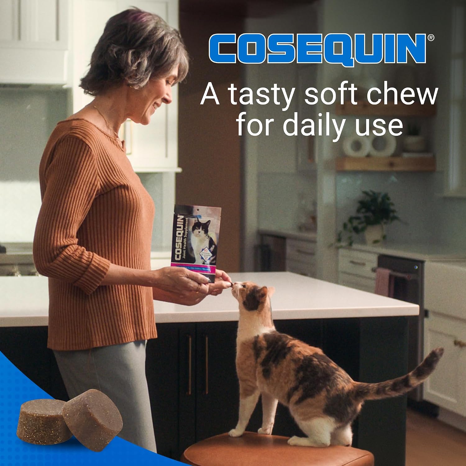 Nutramax Cosequin Joint Health Supplement for Cats, Soft Chews, 60ct | Supports Joint, Skin & Coat Health, Glucosamine & Chondroitin for Cats with Omega-3s, Soft Chews, All Ages & Sizes - Image 3