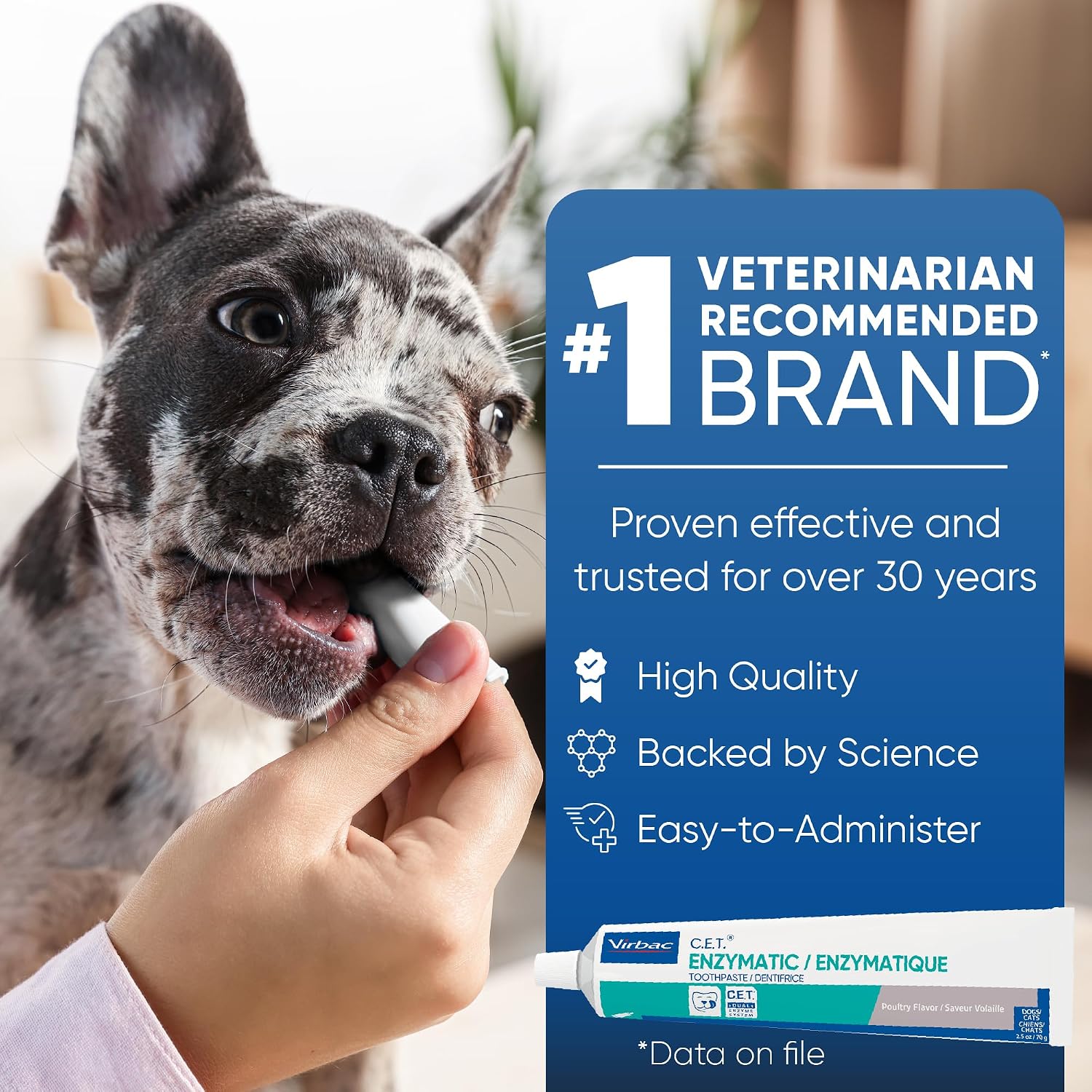 Virbac C.E.T.® Enzymatic Toothpaste| Tartar & Plaque Control for Fresh Breath | Pet Dental Care Toothpaste | Poultry Flavor, 2.5 oz - Image 6
