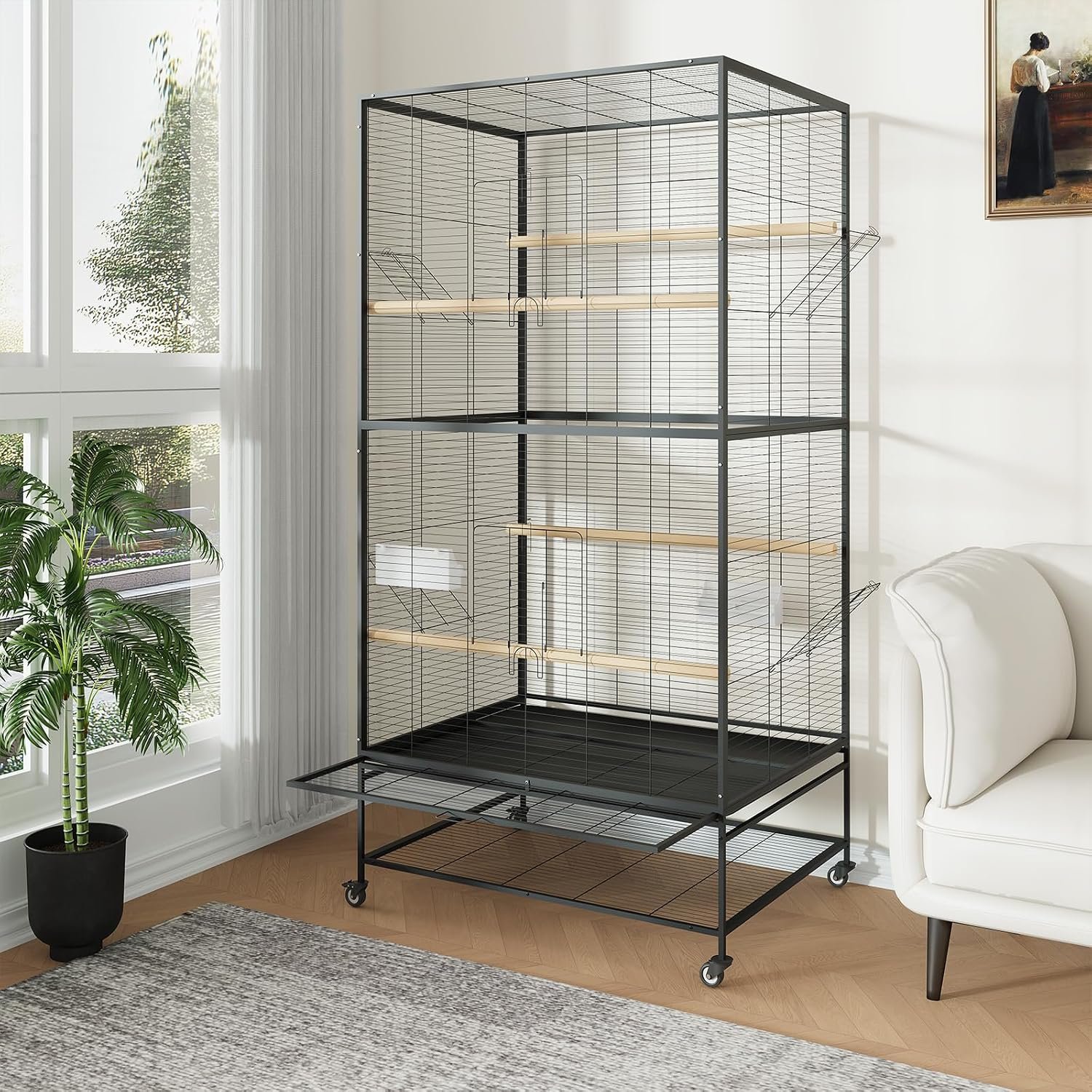 GarveeHome 66 Inch Large Bird Cage,...