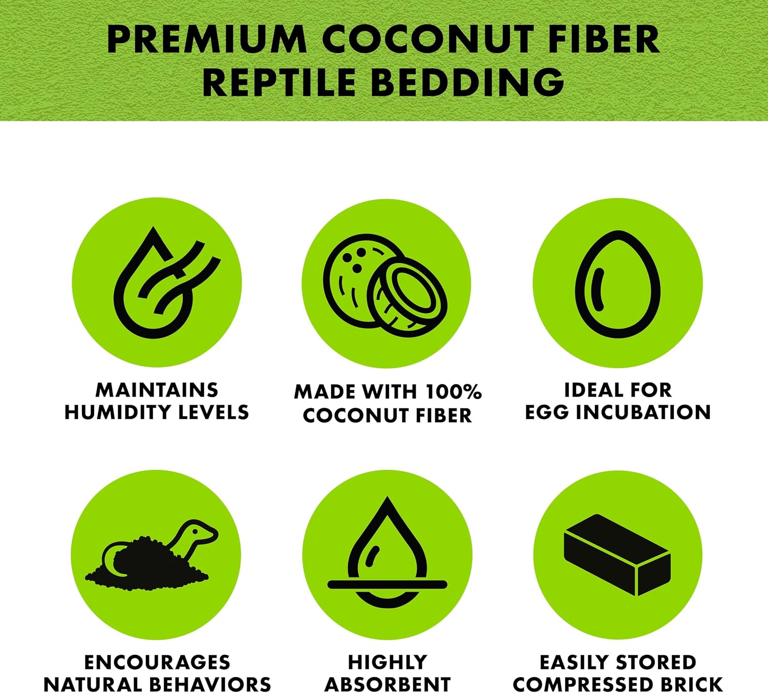 Zilla Coconut Husk Brick, Organic Bedding for Reptiles, Made with 100% Coconut Fiber, Ideal for Tropical Habitats and Egg Incubation - Image 4
