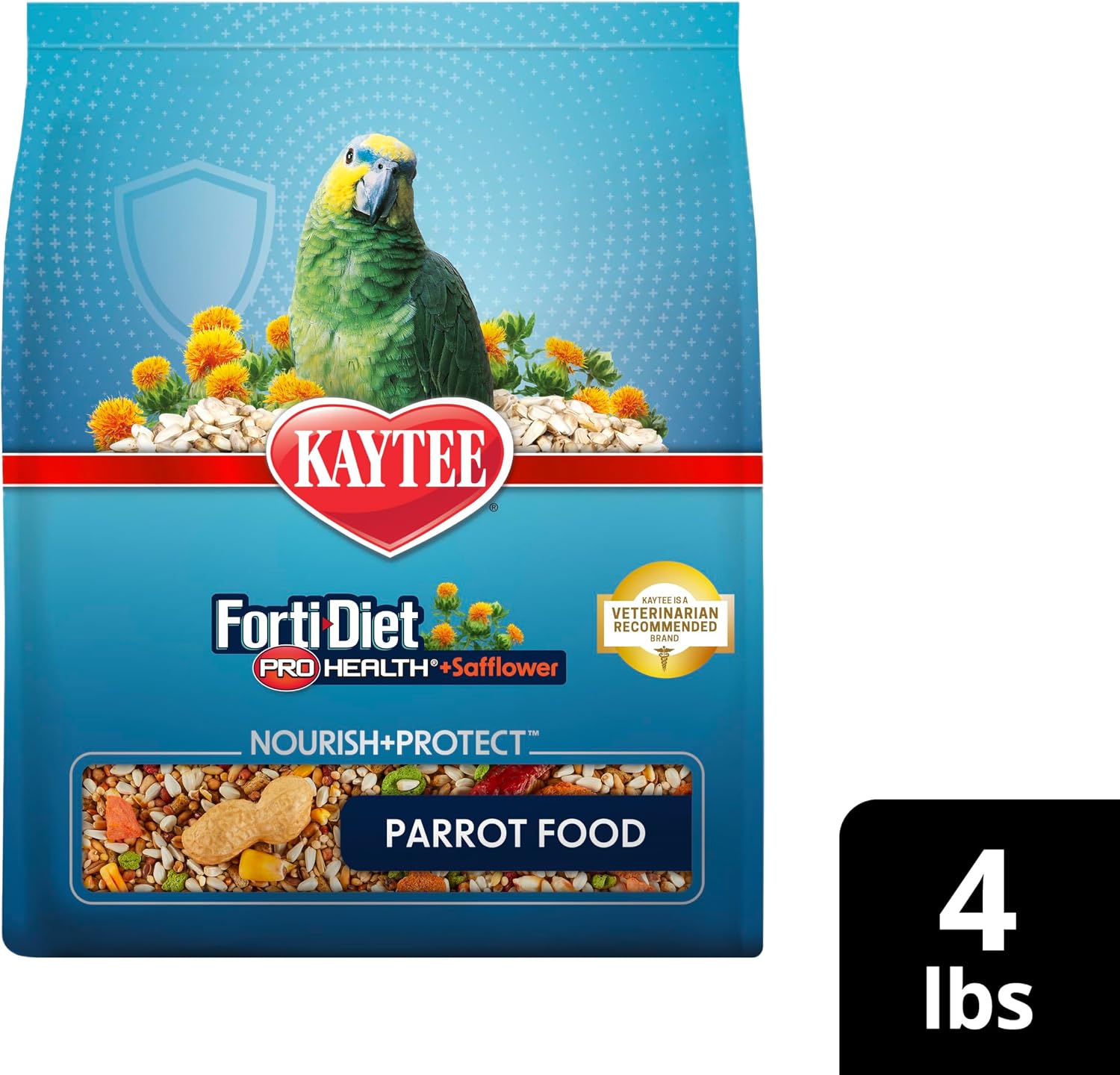 Kaytee Forti-Diet Pro Health+Safflower Nourish+Protect Parrot Food, Supports Breeding and Molting, Nutrition Backed by Science, Digestive and Brain Health, 4 pounds - Image 13