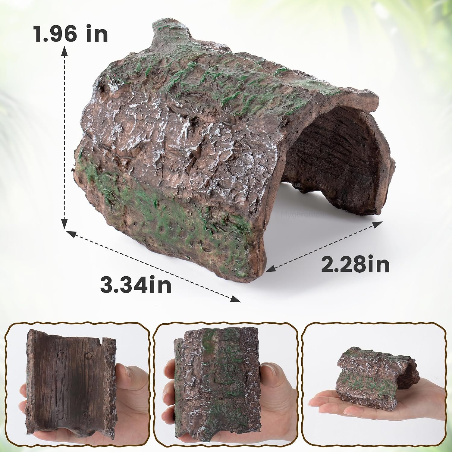 Mygeromon Reptile Hides Leopard Gecko Hideout Resin Caves Tank Accessories | 2 Pcs - Image 6