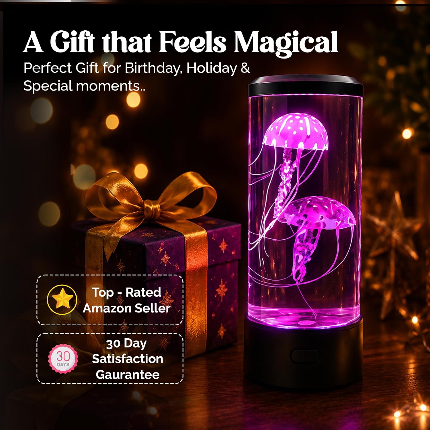 Brewish Jellyfish Lamp, 16 Color Options, 4 Mode Lifelike Jellyfish Aquarium, Auto Shutdown, Remote Control Electric Jellyfish LED Night Light, Fake Aquarium, Home Decor, Sensory Lamp for Autism, ADHD - Image 9