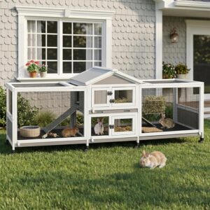 PetsCosset Double Rabbit Hutch Outd...