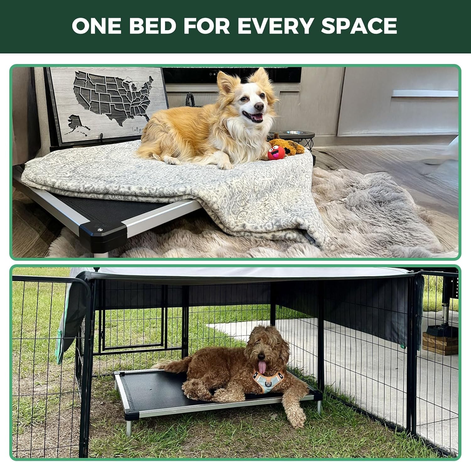 FXW TitanNest Cooling Chew-Proof Elevated Dog Bed for Medium Dogs | Easy to Clean, Pre-assembly Raised Cot, Indoor/Outdoor/Camping, 41 x 27 x 5in - Image 8