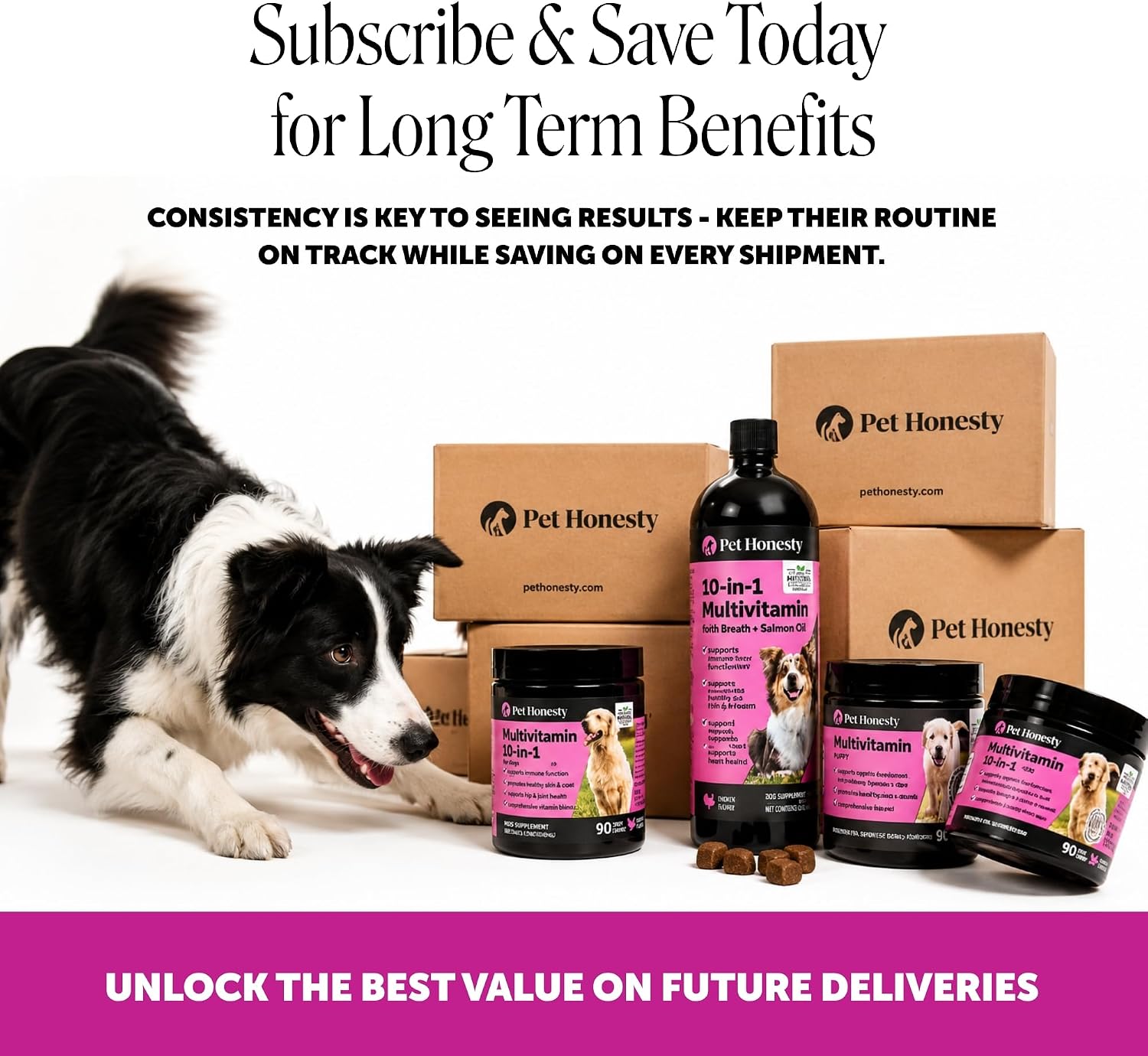 10-in-1 Dog Multivitamin Supplement with Glucosamine & Probiotics - Hip & Joint Support, Digestive Health, Immune Support, Heart & Skin - All-in-One Daily Vitamins & Omega-3s (Peanut Butter, 90 ct) - Image 4