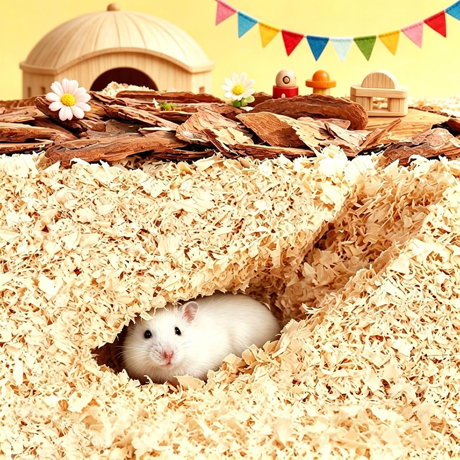 hamster wood shaving bedding,wood shavings for bird bedding,natural aspen shavings,low-dust nesting material,for cages,nest boxes,for parrots hedgehog reptile chinchilla small animal bedding & litter - Image 9