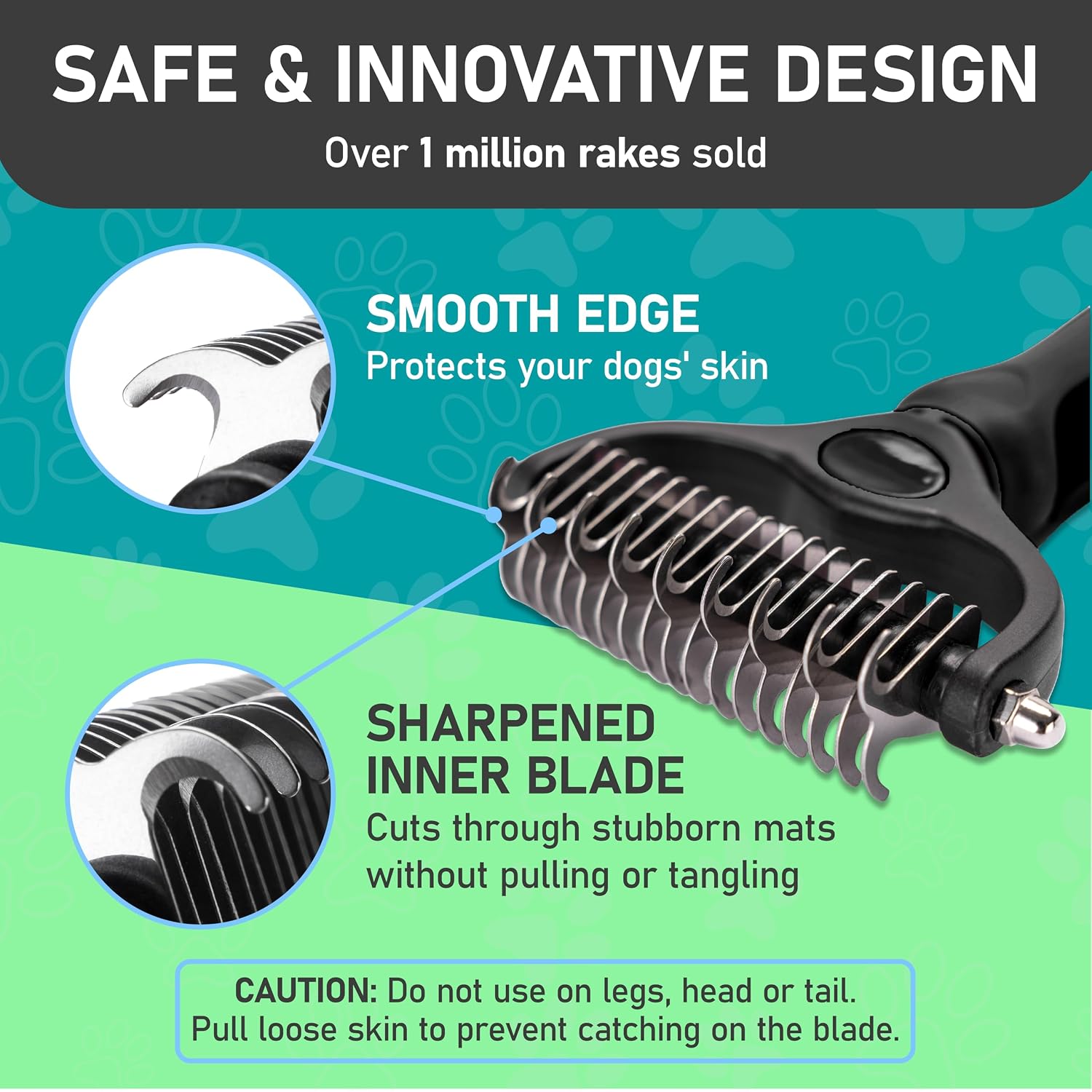 Maxpower Planet Hair Brush - Double Sided Shedding, Dematting Undercoat Rake for Dogs and Cats, Extra Wide Dog Grooming Brush, Reduce Shedding by 95%, Black - Image 7