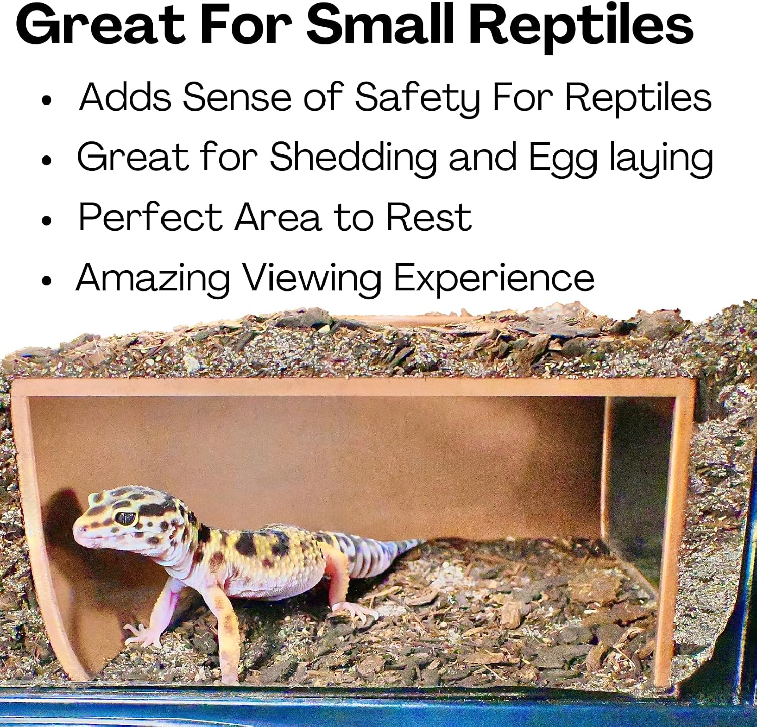 Reptile Corner Underground Cave Viewing Hide | Hognose Snake, Corn Snake & Leopard Gecko Hideout Reptile Habitat Tank Enrichment | Decor Decoration Accessories Supplies Toys Ornaments - Image 4