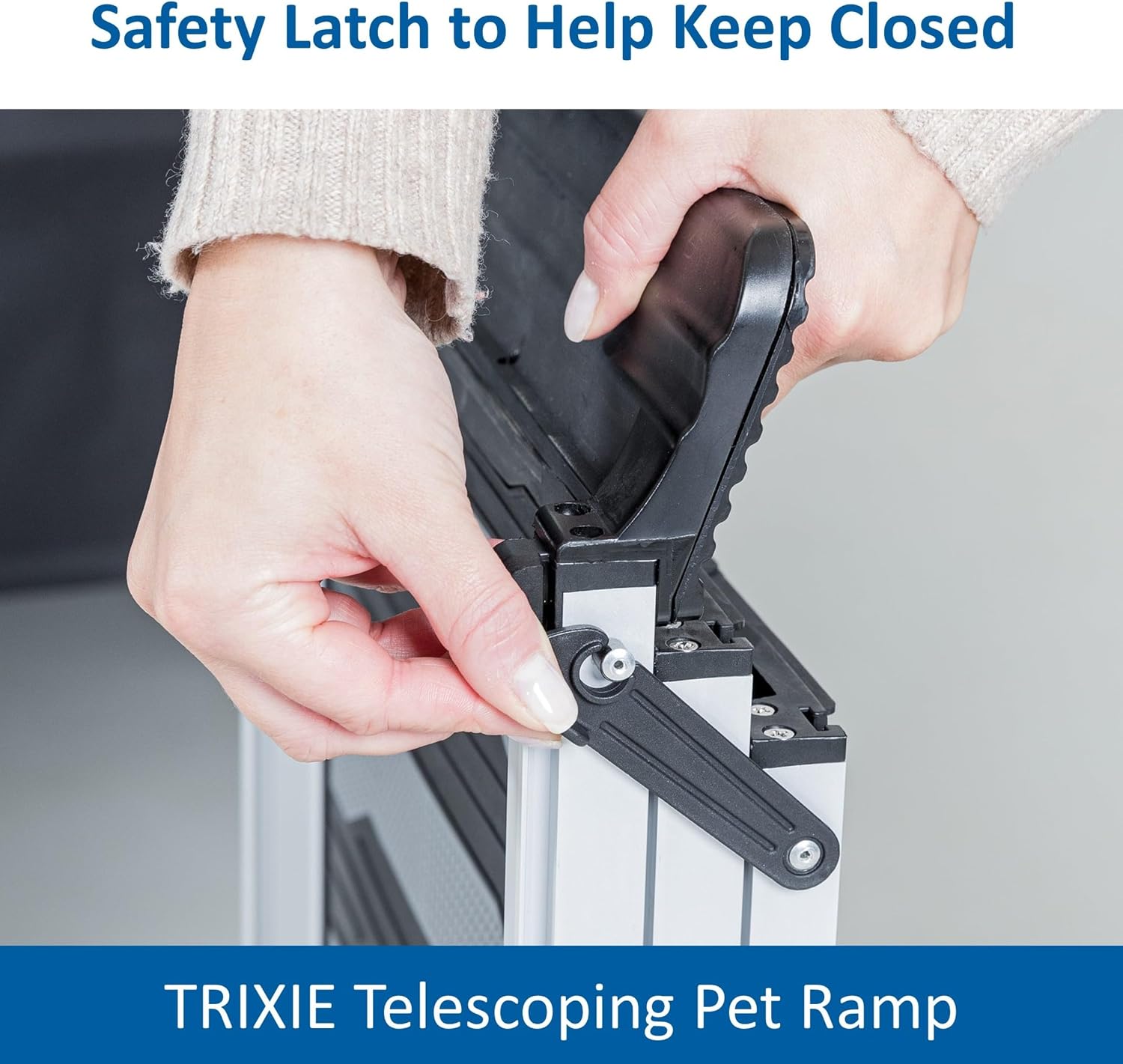 Trixie Telescoping Dog Ramp, Silver/Black | Adjustable Lengths, Made of Lightweight Aluminium, Ideal for Cars and SUVs, Easily Adjustable - Image 7