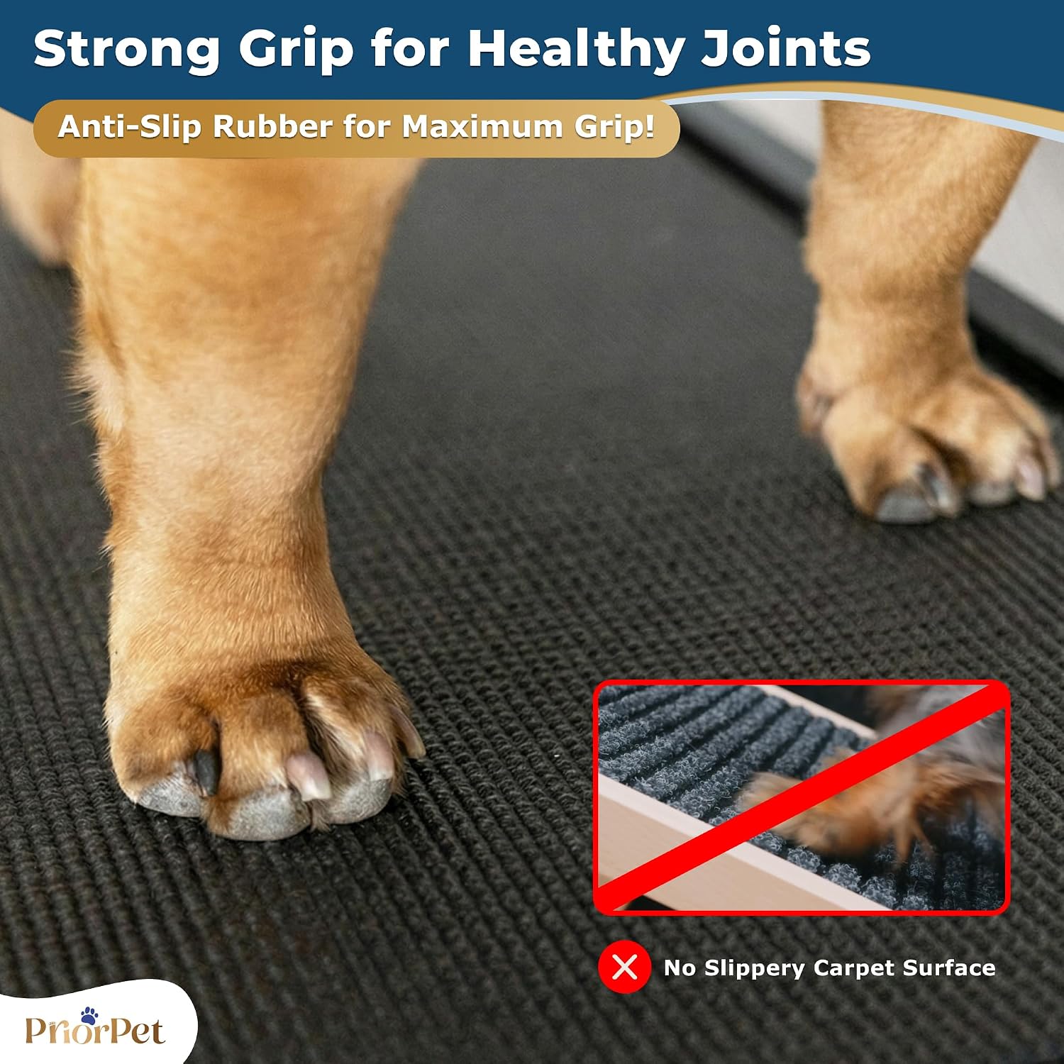 Dog Ramp for Couch – Non-Slip, Sturdy Build Foldable Wooden Dog Ramp – Supports up to 200 lbs – 7 Adjustable Heights (14" – 20.5") – Enhanced Stability – Birchwood Pet Ramp for Small Dogs – Black - Image 3
