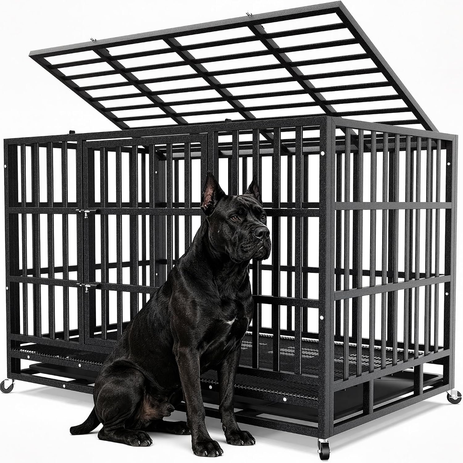 Hiwokk 48 Inch Heavy Duty Dog Crate...