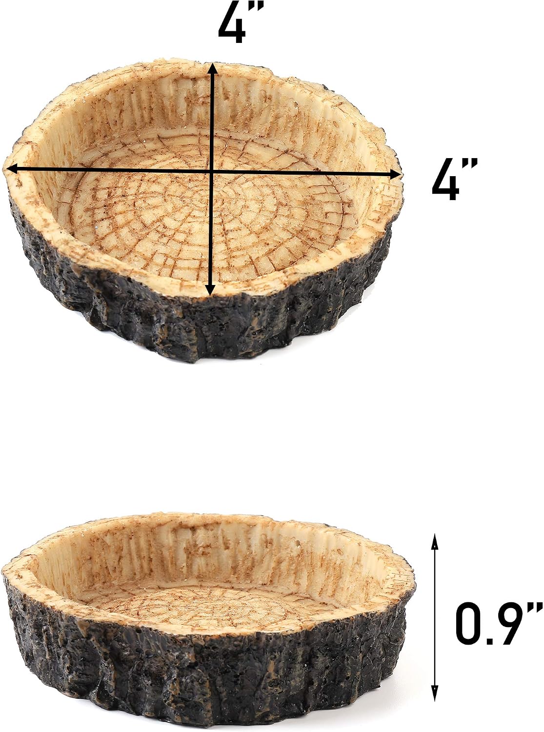 CalPalmy 2 Pack Reptile Water and Food Bowls, Novelty Food Bowl for Lizards, Young Bearded Dragons, Small Snakes and More - Made from BPA-Free Plastic - Image 3