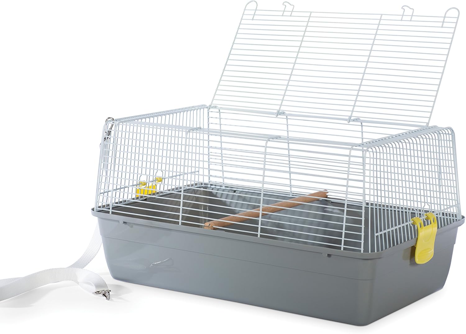 Prevue Pet Products Small Animal Travel Carrier - Hamster, Bird, Parakeet, Gerbil, Rabbit, Ferret, Guinea Pig, & Rat Carrier, Easy Pet Transportation, Travel Bird Cage, Lightweight & Portable - Gray - Image 2