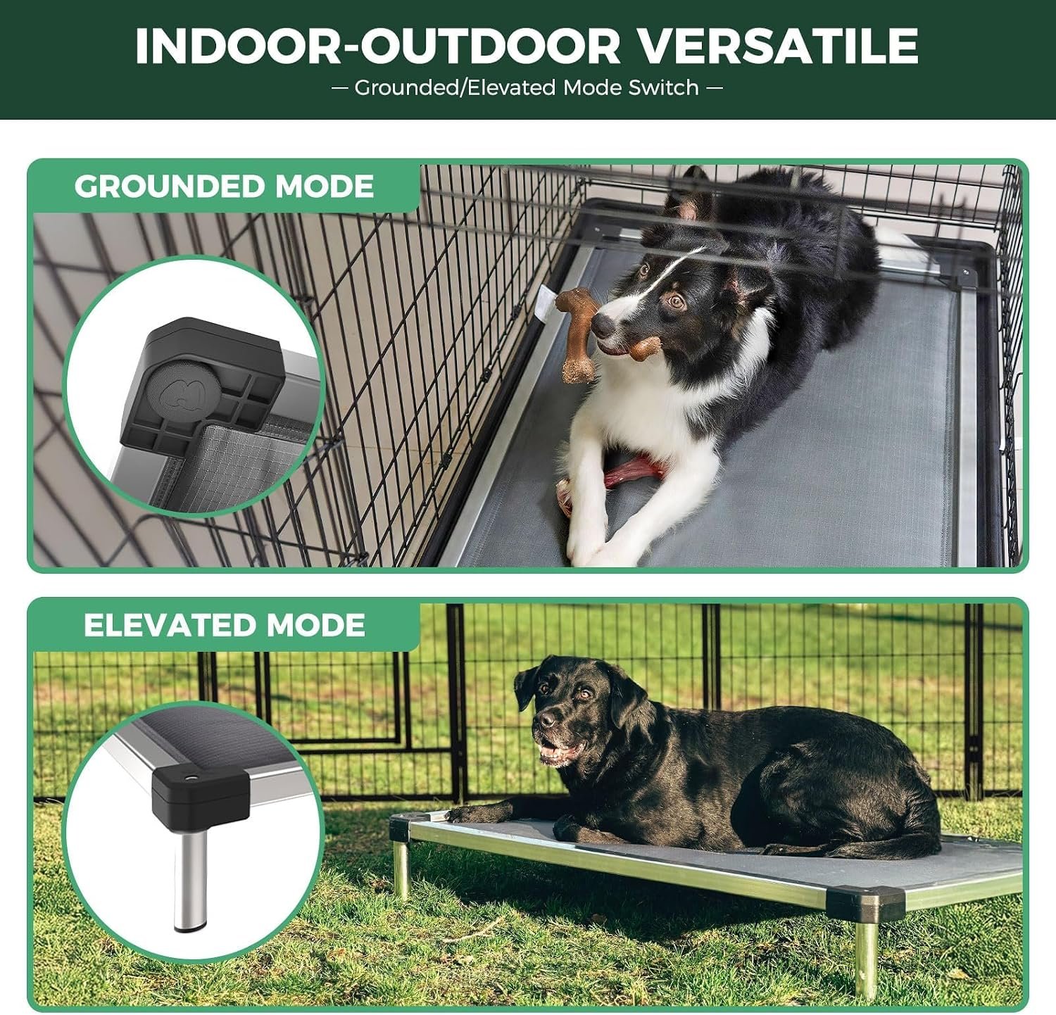 FXW TitanNest Padded Chew-Proof Elevated Dog Bed for Large Dogs | Easy to Clean, Pre-assembly Raised Cot, Indoor/Outdoor/Camping, 47 x 29 x 7.3in - Image 5