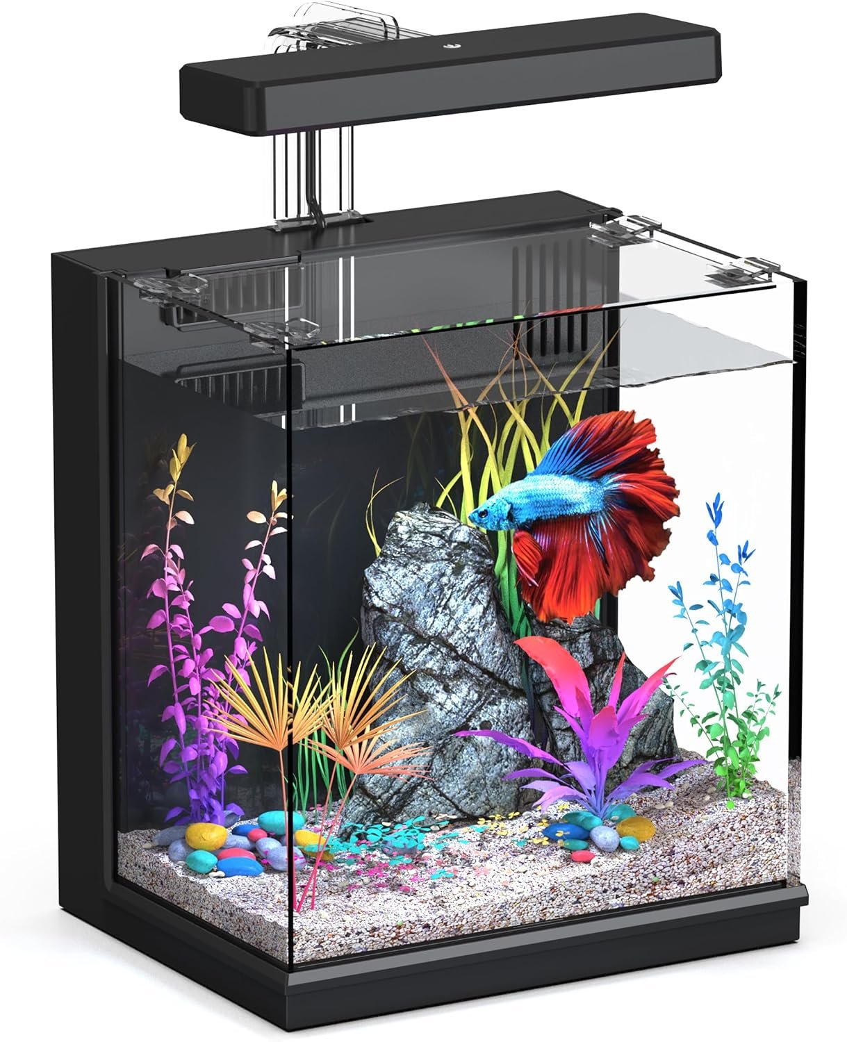 AQUASMITH Betta Fish Tank, 2 Gallon...