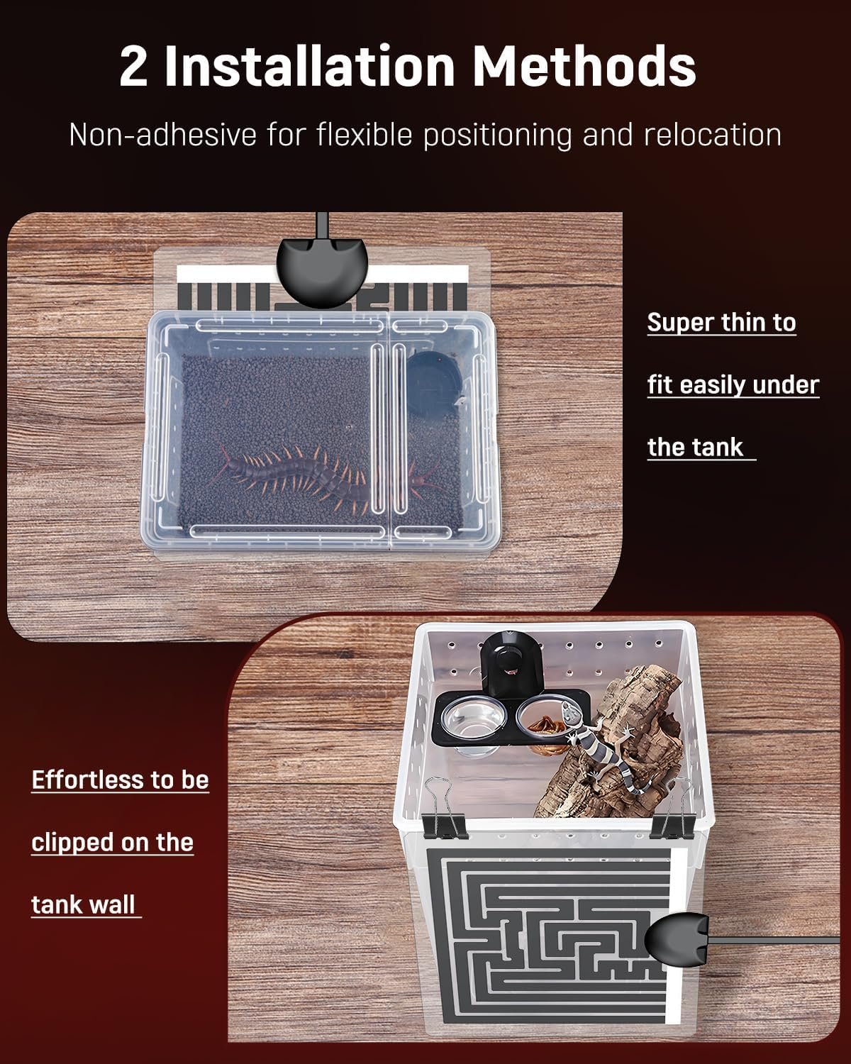 Pawfly 5 W Reptile Heat Pad with Thermostat 5.9 x 5.5 Inch Reptile Heating Pad Under Tank Terrarium Reptile Heat Mat for Turtles Frogs Snakes Lizards Geckos Hermit Crabs & Spiders - Image 6