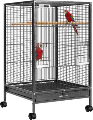 VIVOHOME Wrought Iron Bird Cage wit...