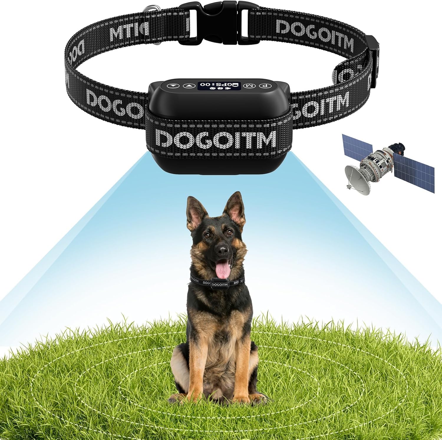Wireless Dog Fence, GPS Wireless Dog Fence with 3 Warning Modes, Pet Containment System with AI Smart Signal, IPX7 Waterproof Electric Dog Fence for Outdoor.