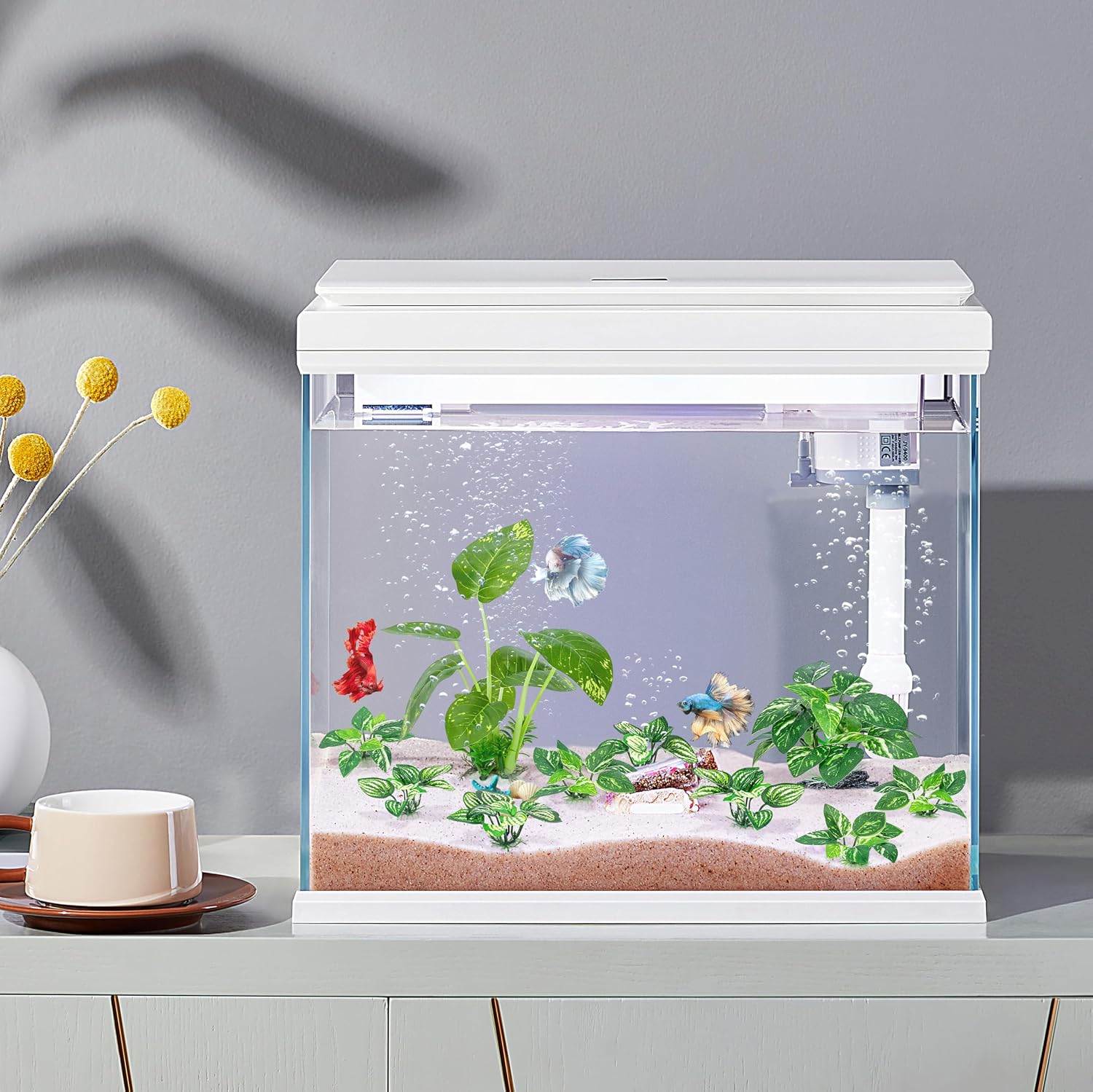 MyLifeUNIT Betta Fish Tank Decor, 10 Pack Silk Aquarium Plants for Aquarium Decoration and Fish Tank Decoration - Image 6