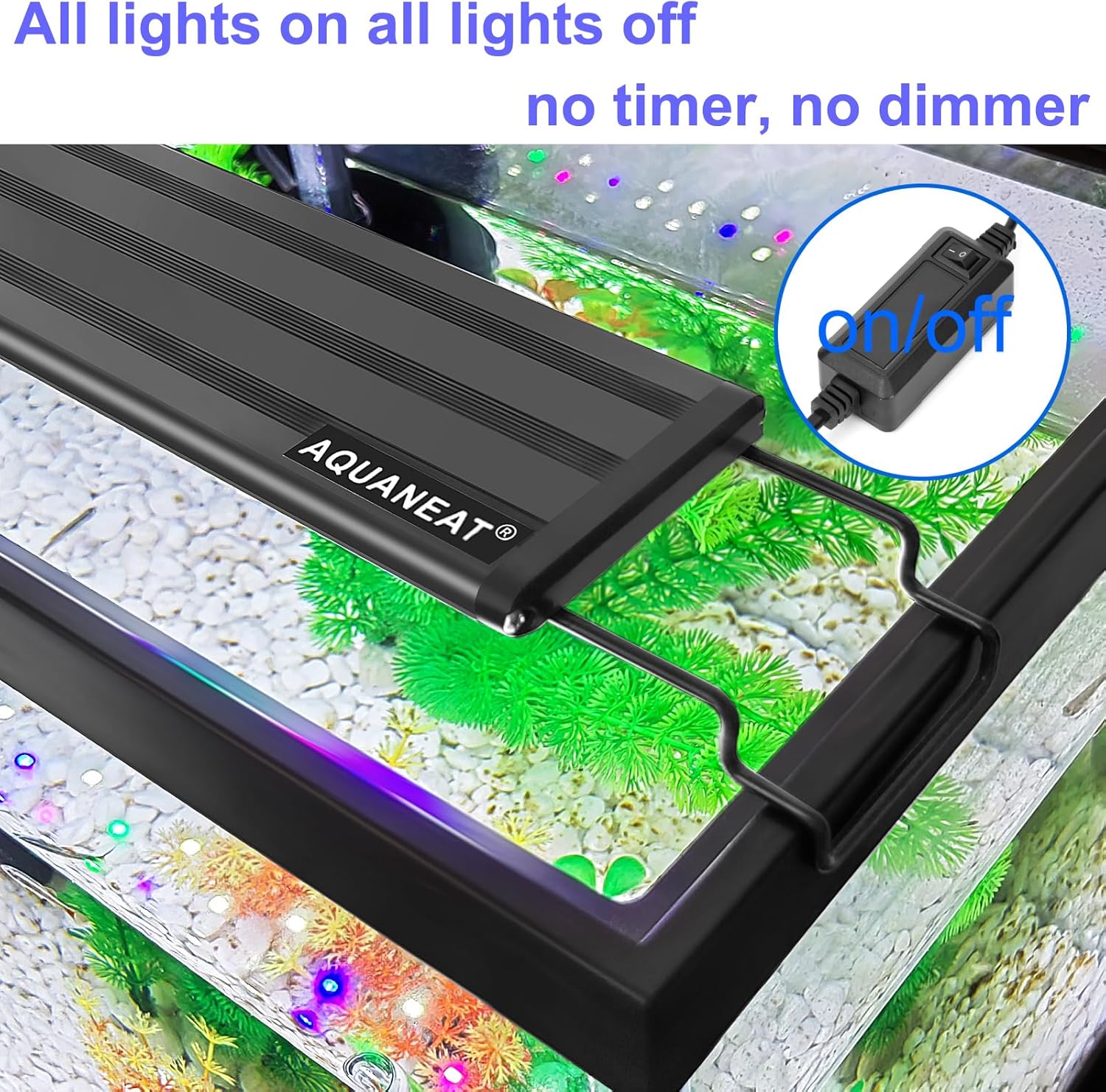 AQUANEAT LED Aquarium Light Full Spectrum 17 Inch Light Body with Extendable Brackets for 18 Inch to 24 Inch Fish Tank Light Fresh Water - Image 4