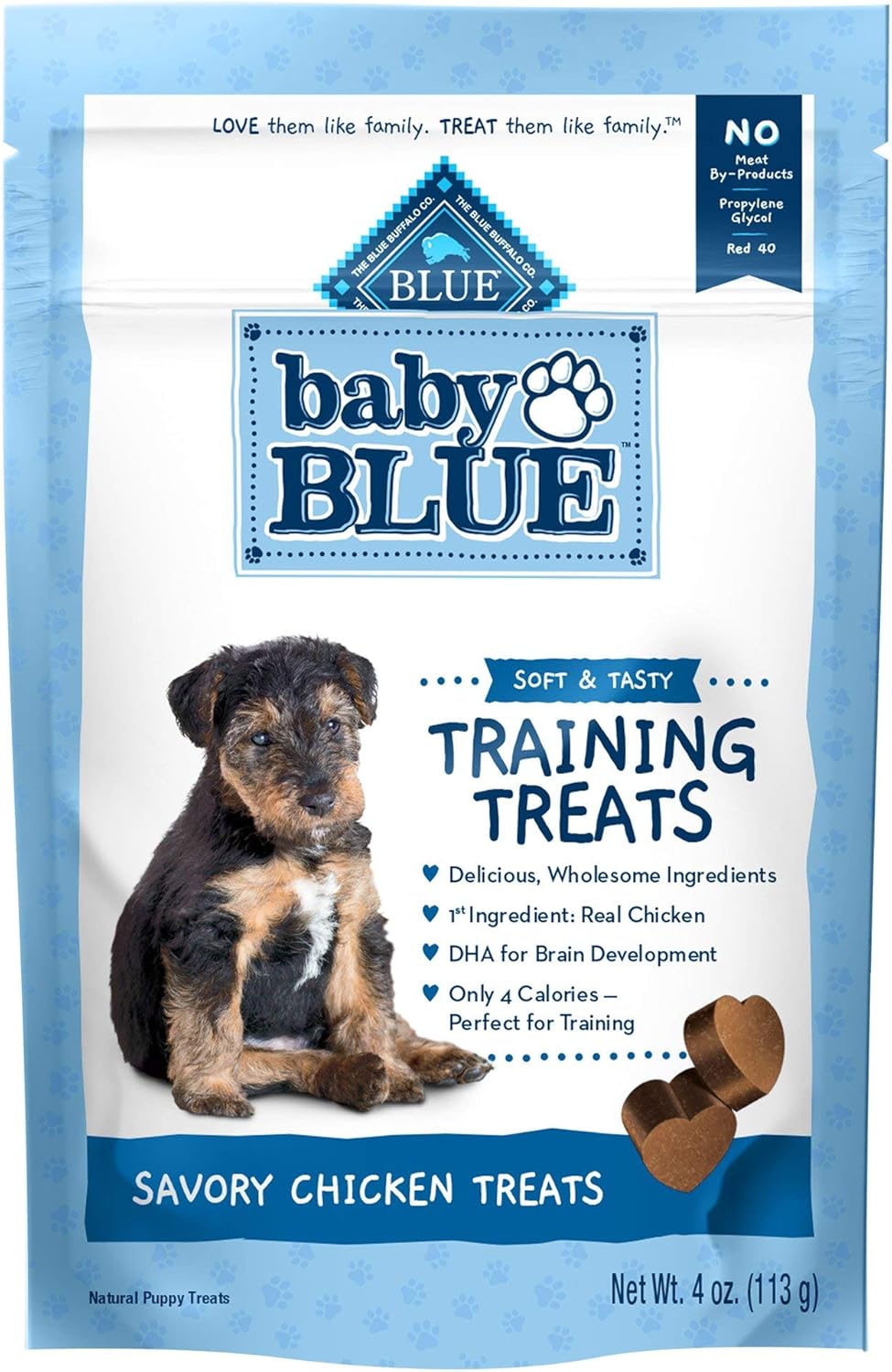 Blue Buffalo Baby Blue Training Treats Natural Puppy Soft Dog Treats, Savory Chicken 4-oz Bag - Image 4