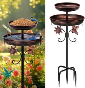 Daoeny Bird Bath for Outside, 42In ...