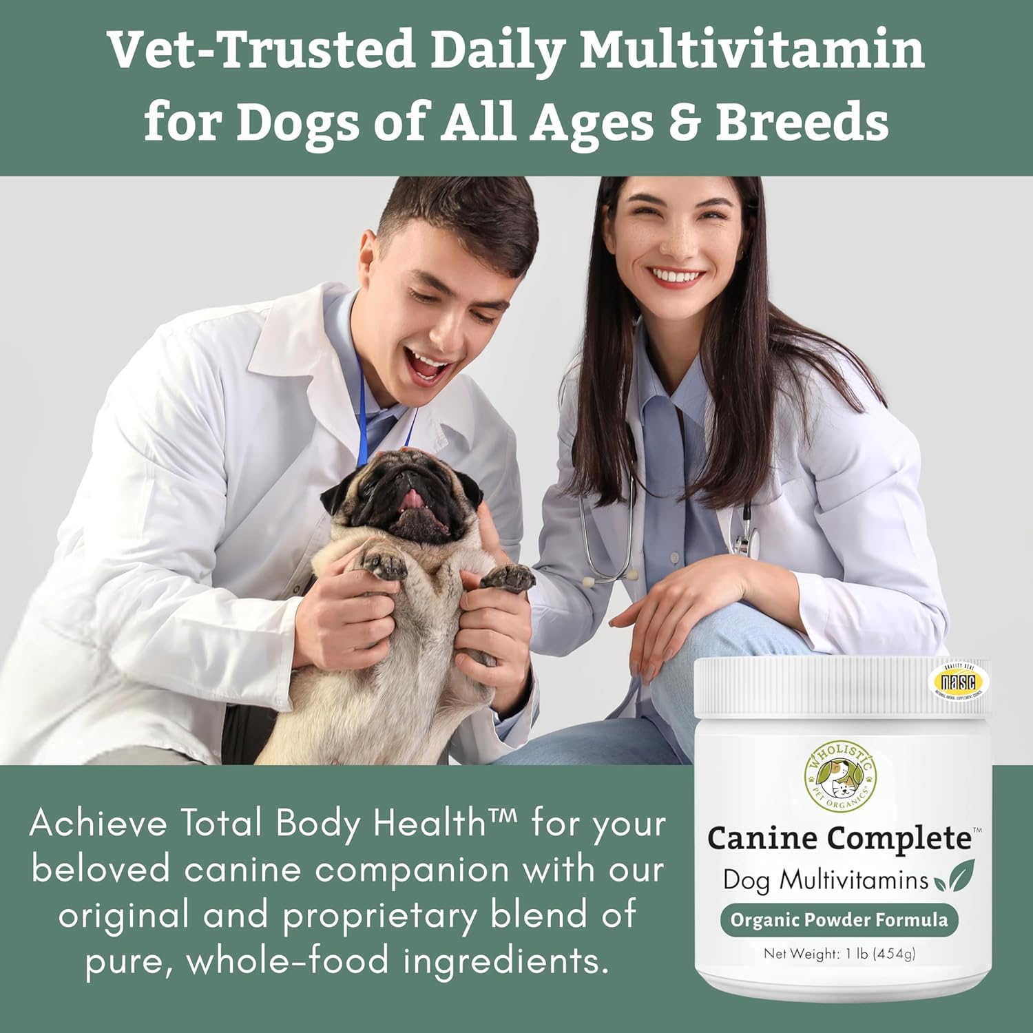 Organic Dog Vitamins - 1 Lb - 45 Scoops | Canine Complete - Daily Dog Multivitamin with Prebiotics, Probiotics for Immune Support, Skin Coat, Digestion, & Joint Health - Image 2
