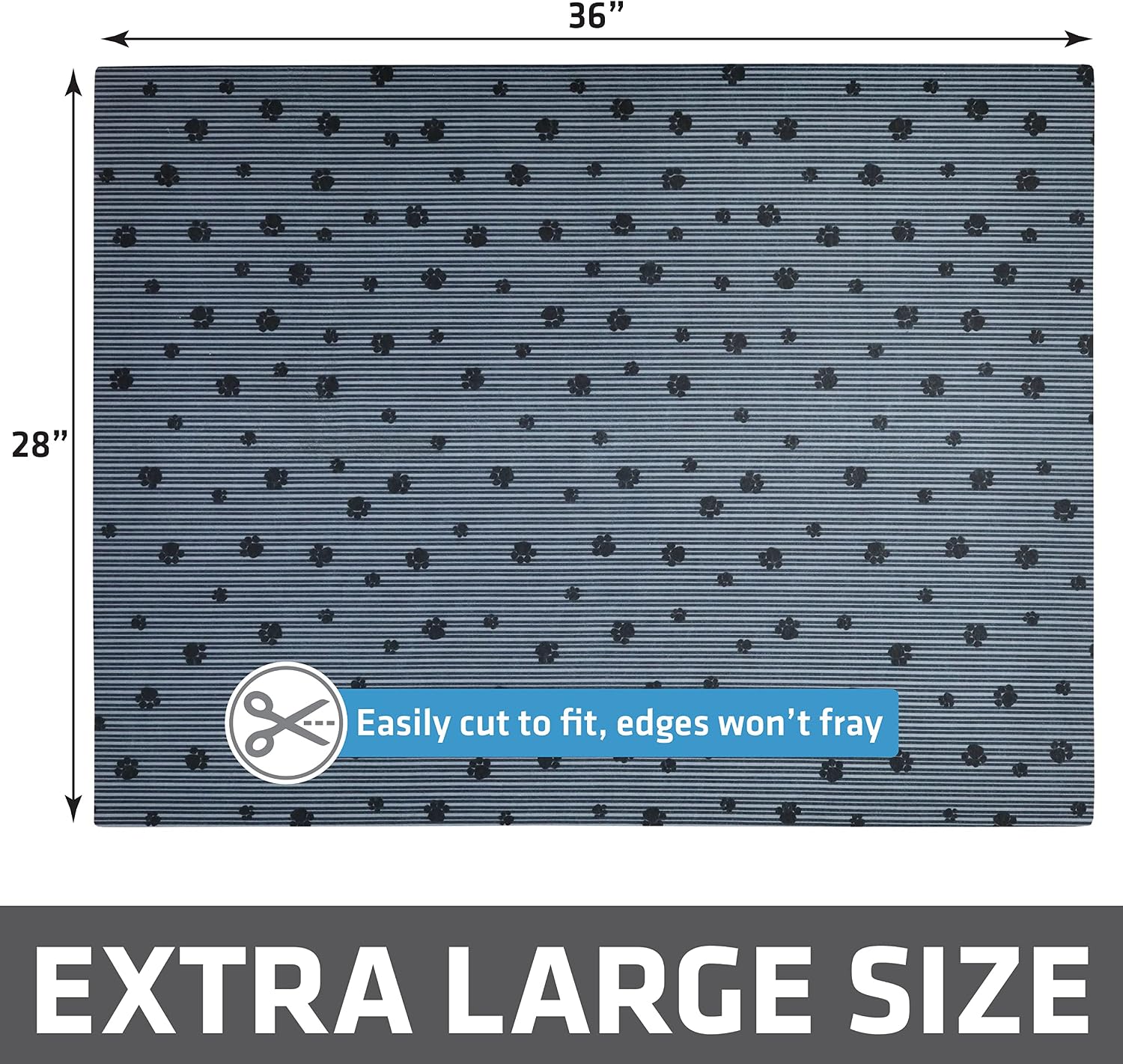 Drymate Cat Litter Box Mat, Litter Trapping Mat, Waterproof, Urine-Proof, Absorbent, Machine Washable, Soft on Paws, Contains Mess, Protects Floors, Kitten Supplies, Dark Grey, 28x36 XL - Image 6