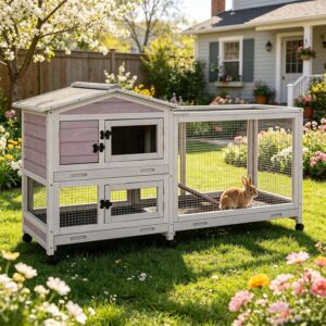 Large Rabbit Hutch Indoor, Bunny Ca...