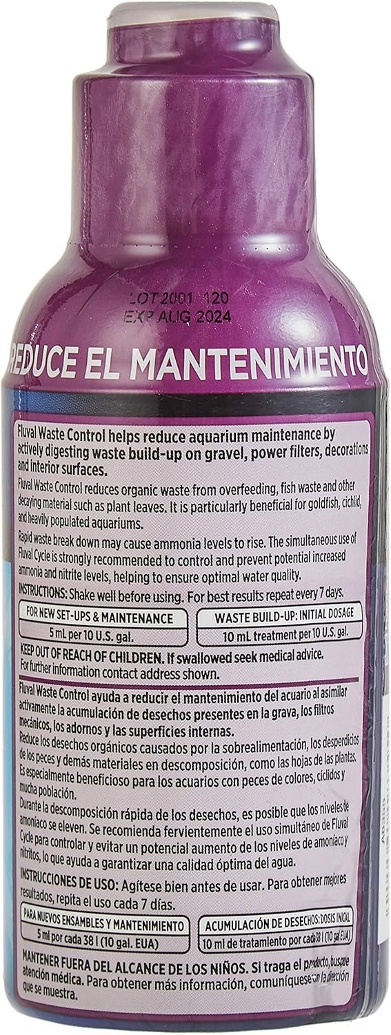 Fluval Waste Control Biological Cleaner, Aquarium Water Treatment, 8.4 Oz., A8355 | Aquarium Water Treatment - Image 2