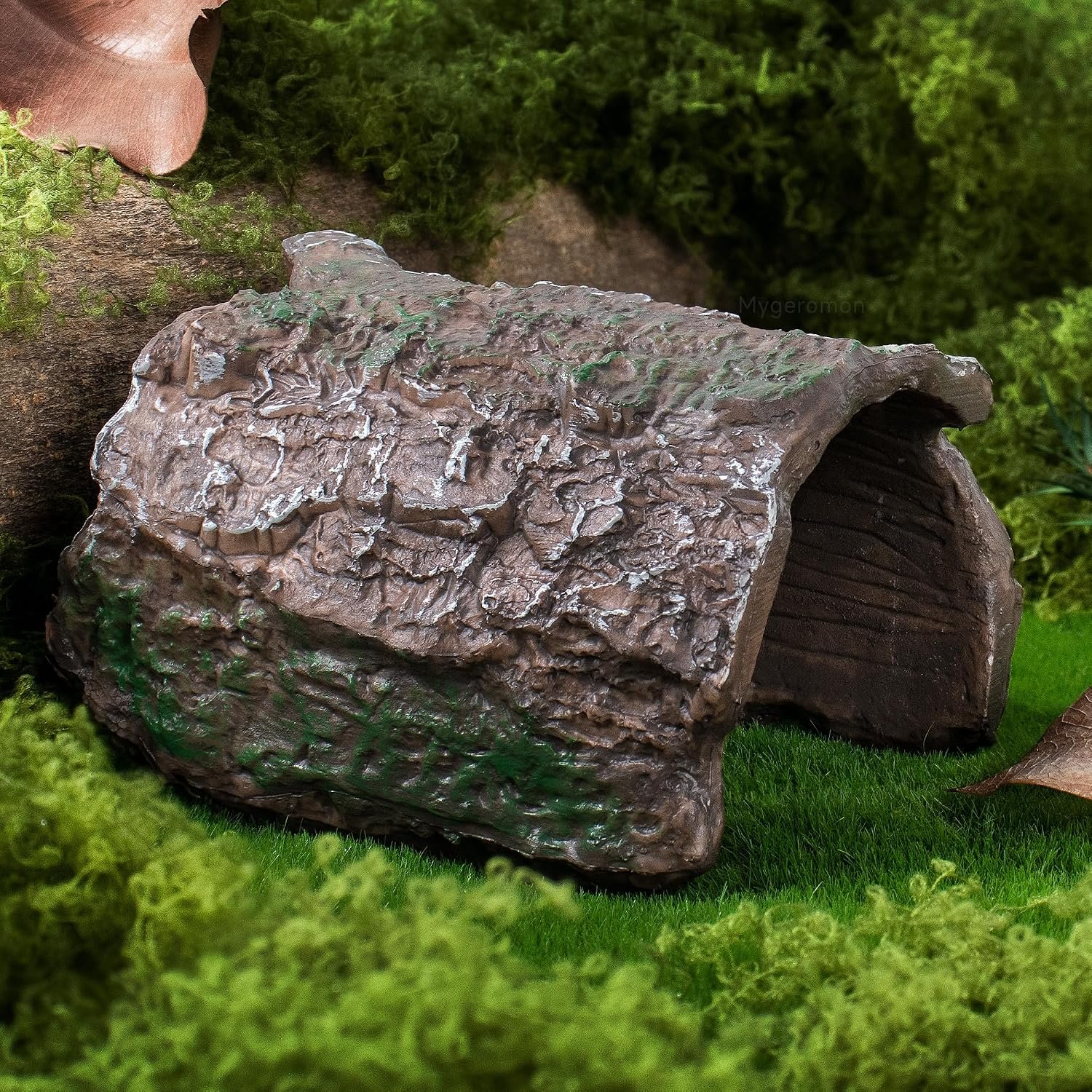 Mygeromon Reptile Hides Leopard Gecko Hideout Resin Caves Tank Accessories | 2 Pcs - Image 4