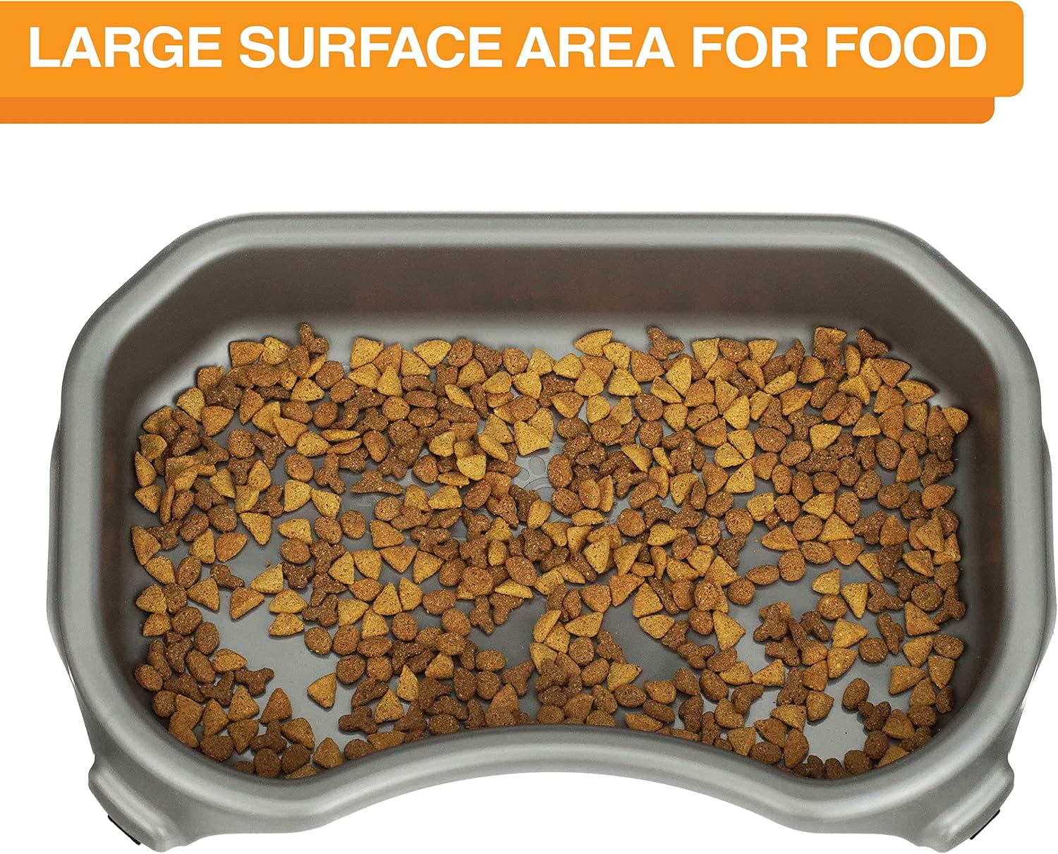 Neater Pet Brands Large Capacity Cat Bowls, Water Bowl for Cats, Reptiles, Chickens, Birds, & Small Animals, Cat Food Bowl (6 Cups), Indoor or Outdoor Water Trough & Feeder, Gunmetal Grey - Image 3
