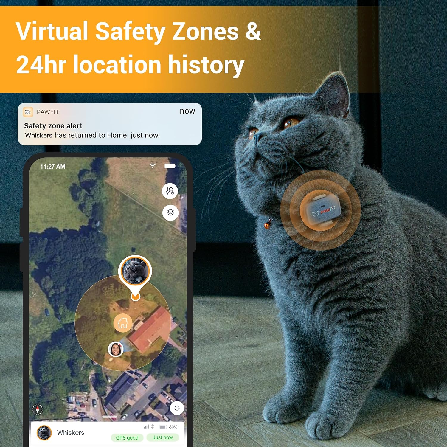 Pawfit Lite for Cats 4g GPS Tracker | Ultra-Small ( - Image 3