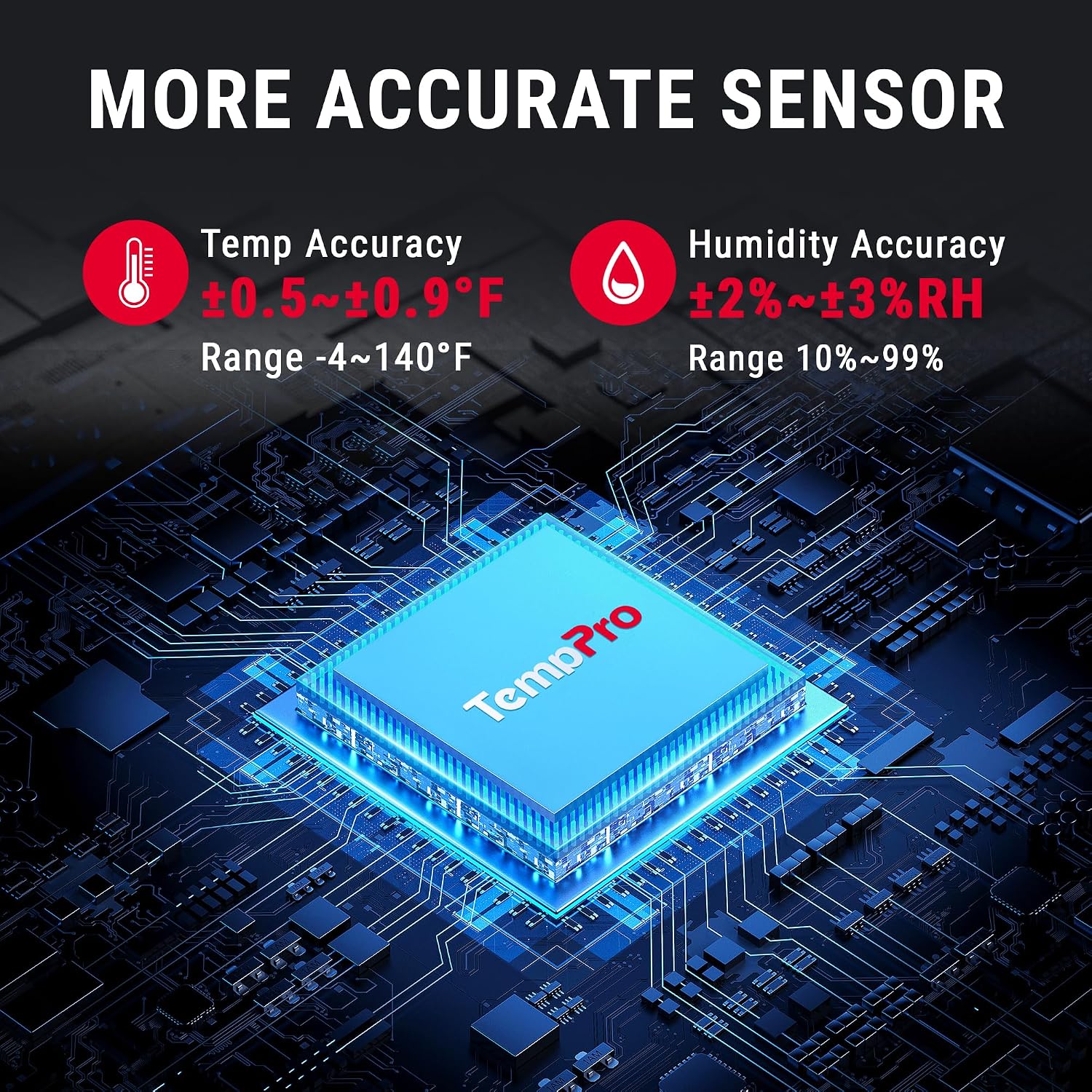 TempPro TempAir Bluetooth Thermometer Hygrometer, 260 ft Temperature Sensor | Greenhouse Thermometer with Remote App Control, Temperature and Humidity Monitor with 2-Year Data Logging Export - Image 2