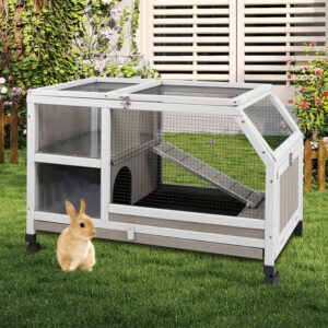 36”L Rabbit Hutch Outdoor wit...